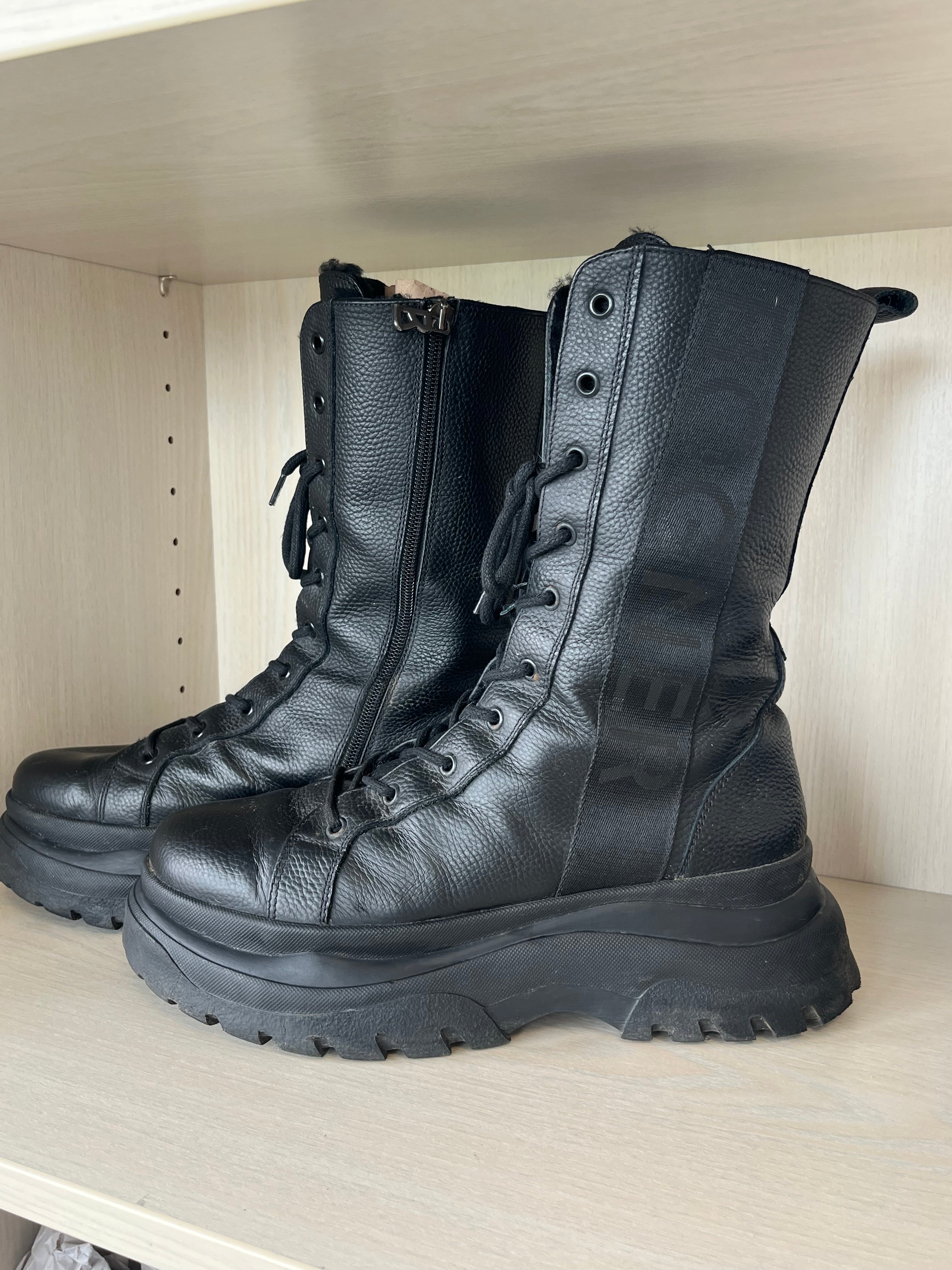 Bogner BANFF 4A shearling leather boots, EU 41, black, good condition