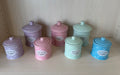 7-tlg. Pastell Keramik Vorratsdosen Set „Homemade with Love“ Seven Home, sehr gut