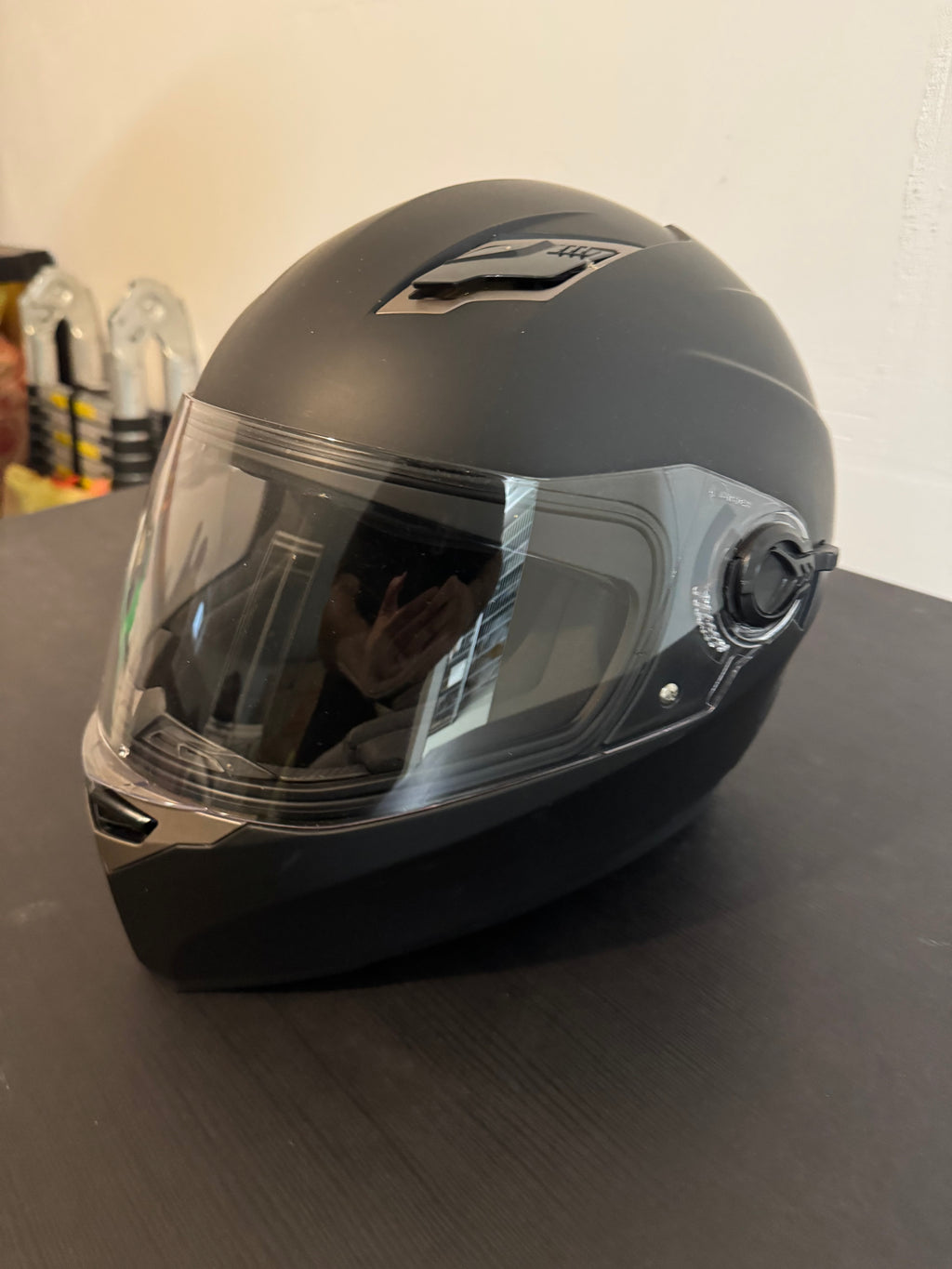 Mattschwarz Integralhelm | Größe L (59-60) | ECE 22.05 | Sehr gut | Sting