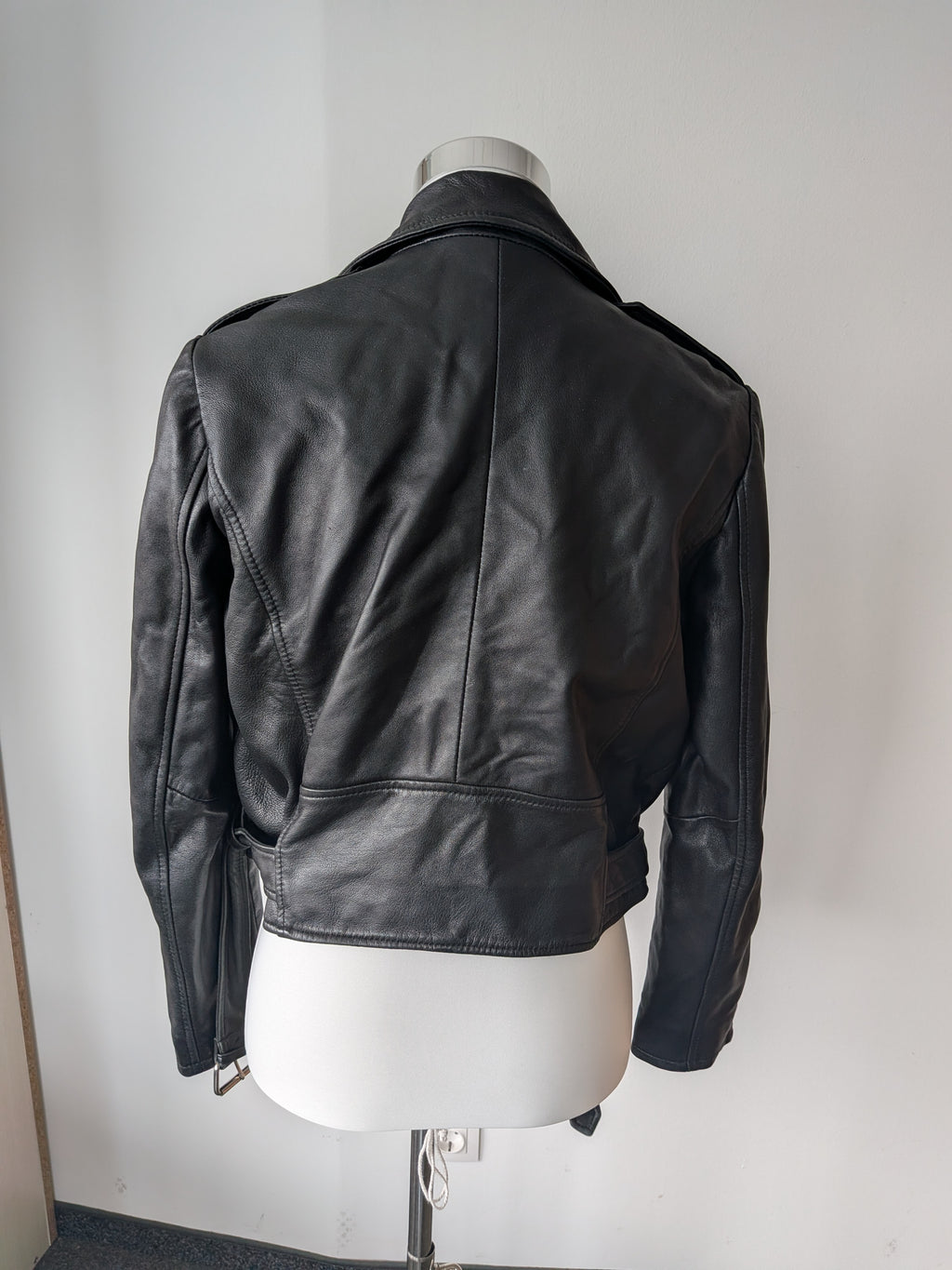 Walter Baker 100% Lammleder Moto Jacke Schwarz Gr. S – Guter Zustand