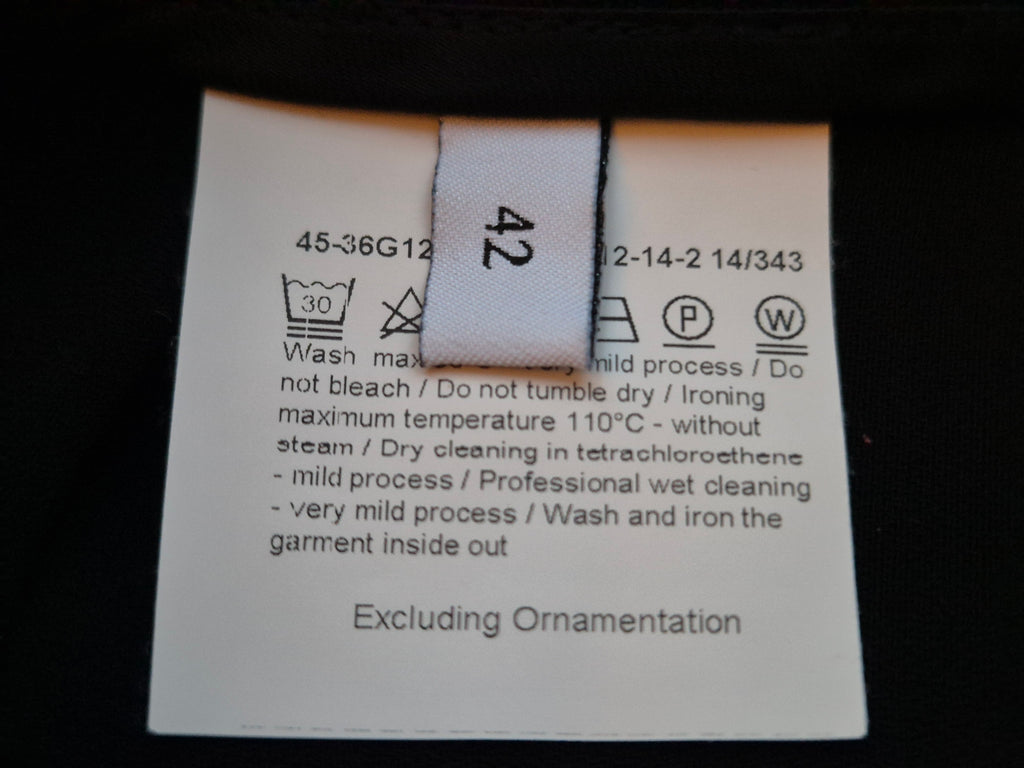 Tru Trussardi Schwarzer Faltenrock, Gr. 42, Polyester-Mix, Sehr guter Zustand