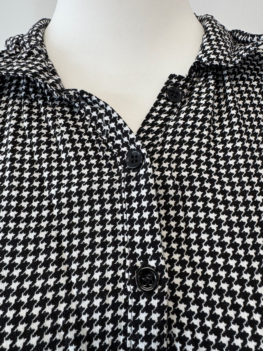 Zara Houndstooth Maxi Dress, Black/White, Size M, Very Good Condition