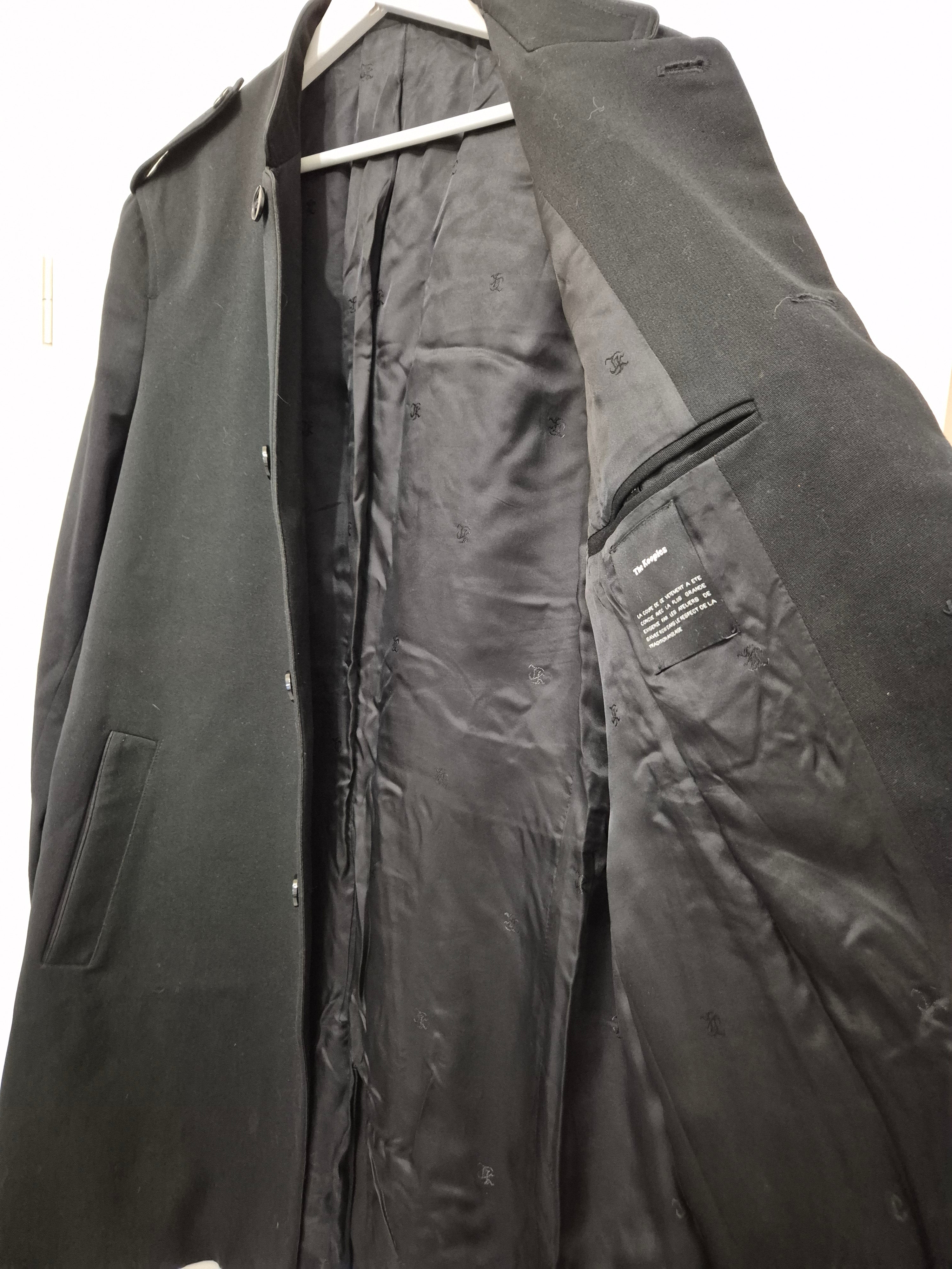 The Kooples Officer Mantel Gr. 52 Schwarz – Stehkragen, gebraucht