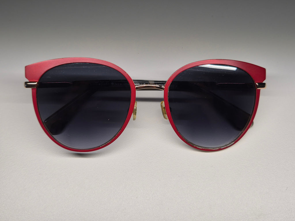 Kate Spade Janalee Sunglasses Red Havana/Grey, 53mm, Case & Cloth, Good Condition