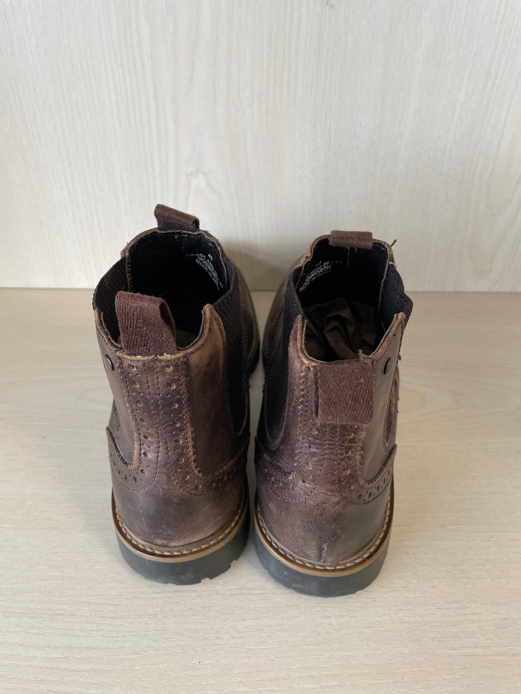 Florsheim Streets Chelsea Gore Brogue Boots Leder Braun EU 43 Normalgebrauch