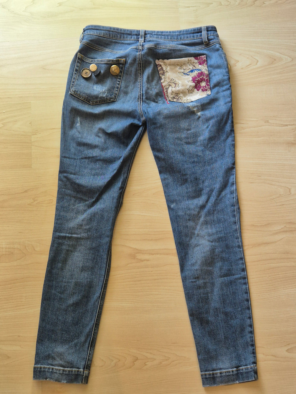 Dolce & Gabbana Security Patchwork Jeans Blue IT44/W29 Good Condition