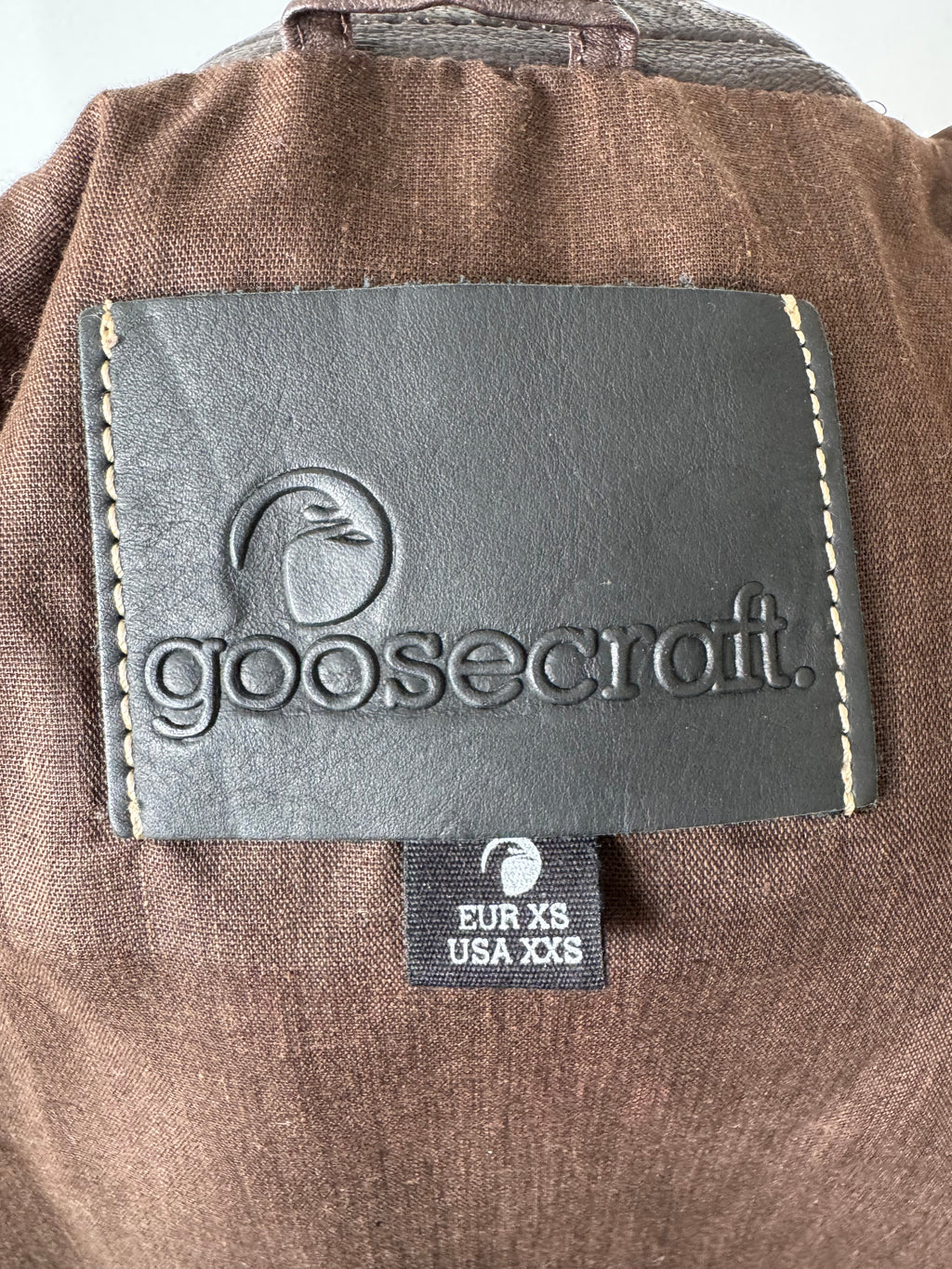 Goosecraft Damen Biker Lederjacke XS Braun Lammleder Gebraucht