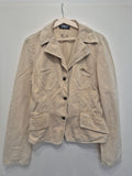 D&G Damen Blazer Jacke Baumwolle, IT 44/M, Beige, Made in Italy, guter Zustand