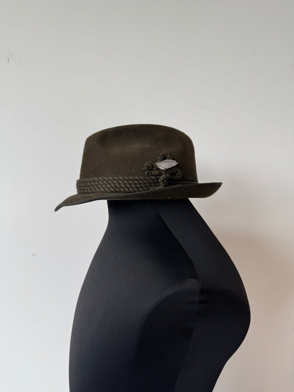 Rockel Lodenhut Luxus Wollfilz Dunkelgrün Sehr Gut 61cm
