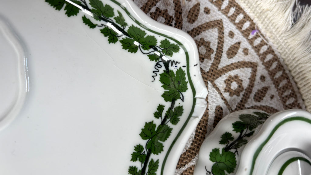 Meissen „Green Ivy“ 3-tlg. Gewürzset Porzellan, normal gebraucht