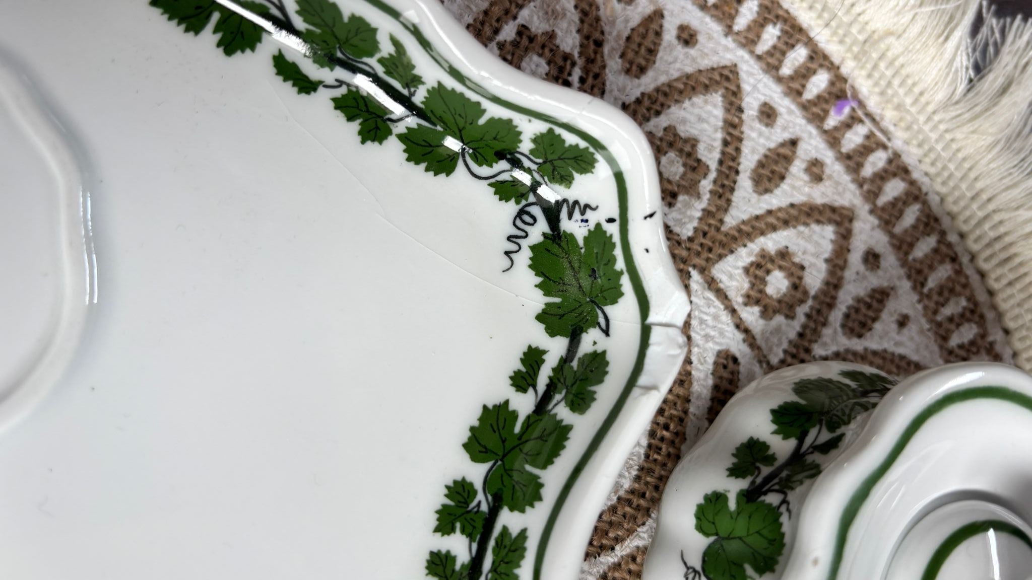 Meissen „Green Ivy“ 3-tlg. Gewürzset Porzellan, normal gebraucht