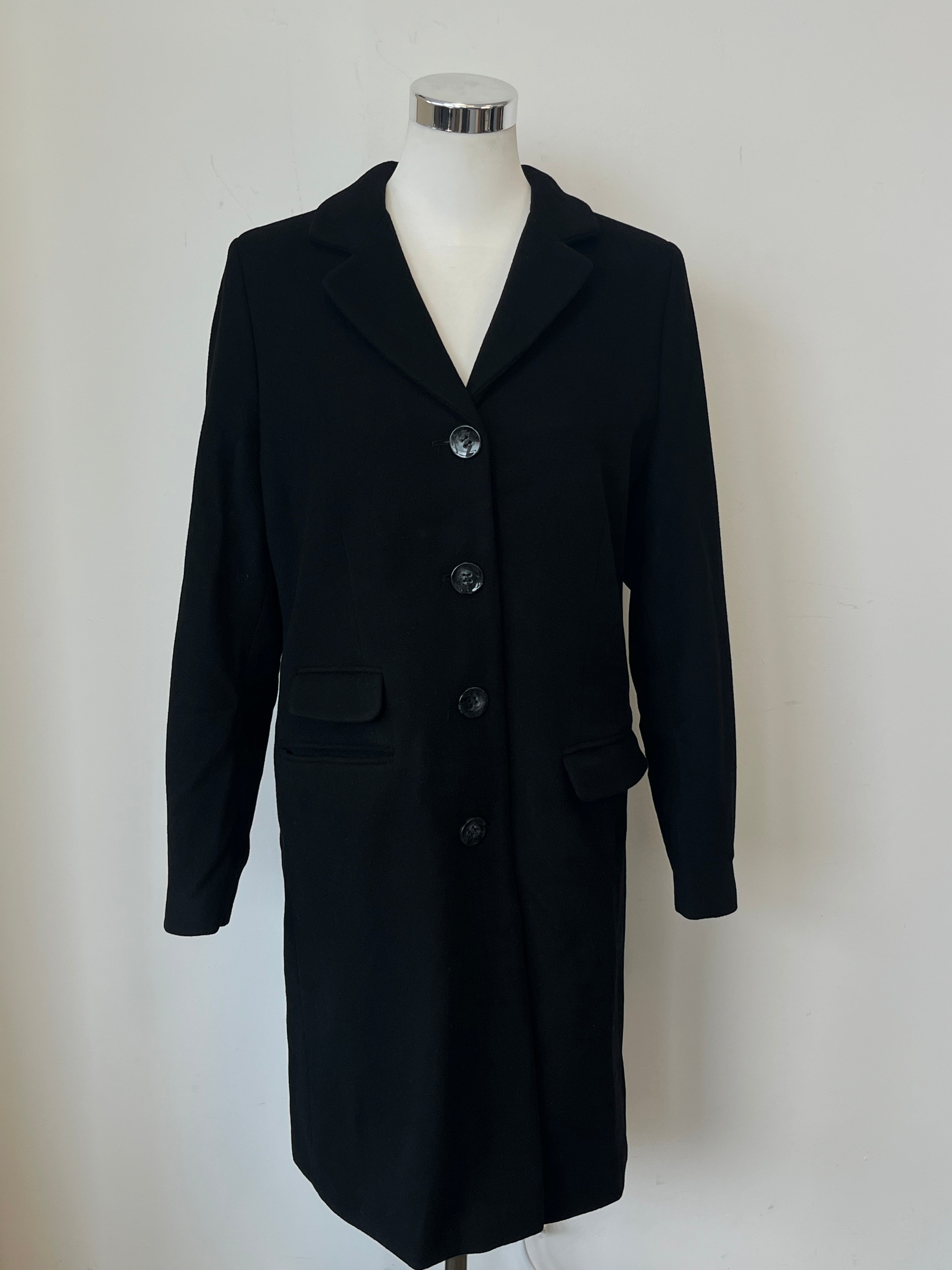 The Newhouse Classic Flauschi Damenmantel Schwarz Wolle Kaschmir Gr. 42 Sehr Gut
