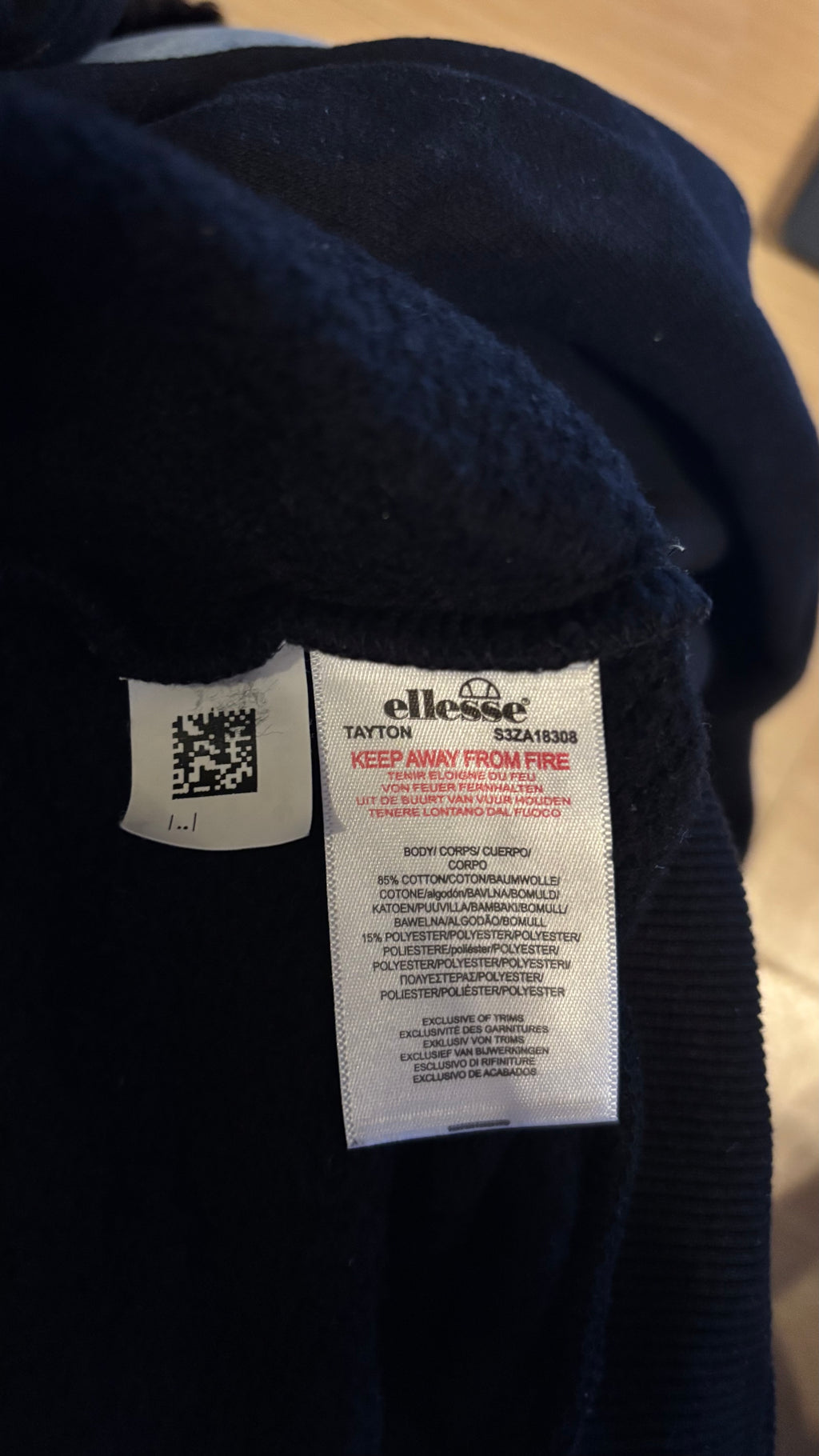 Ellesse Kiamto 2 Kids Sweatshirt Black 158-164 (13/14Y) Good Condition