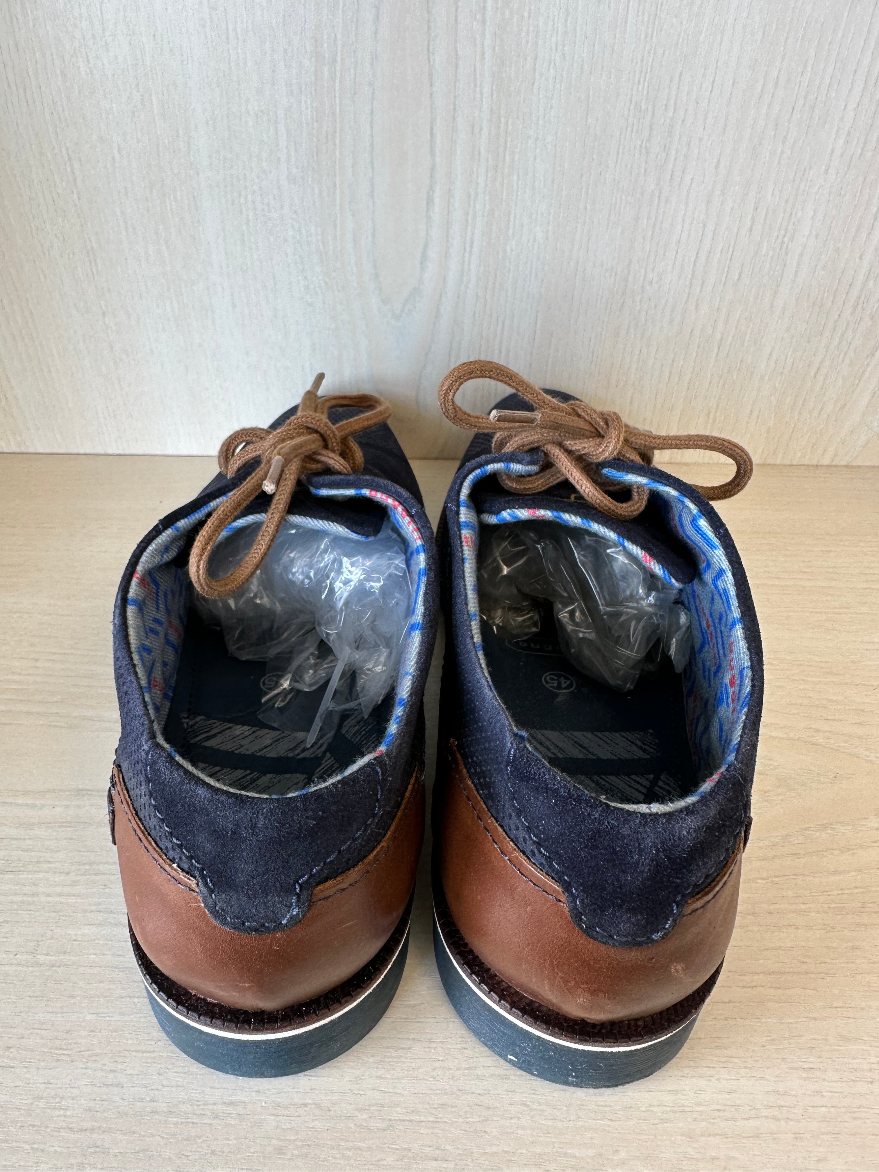 Bugatti Melchiore Derby Dunkelblau Wildleder Gr. 45 – sehr guter Zustand