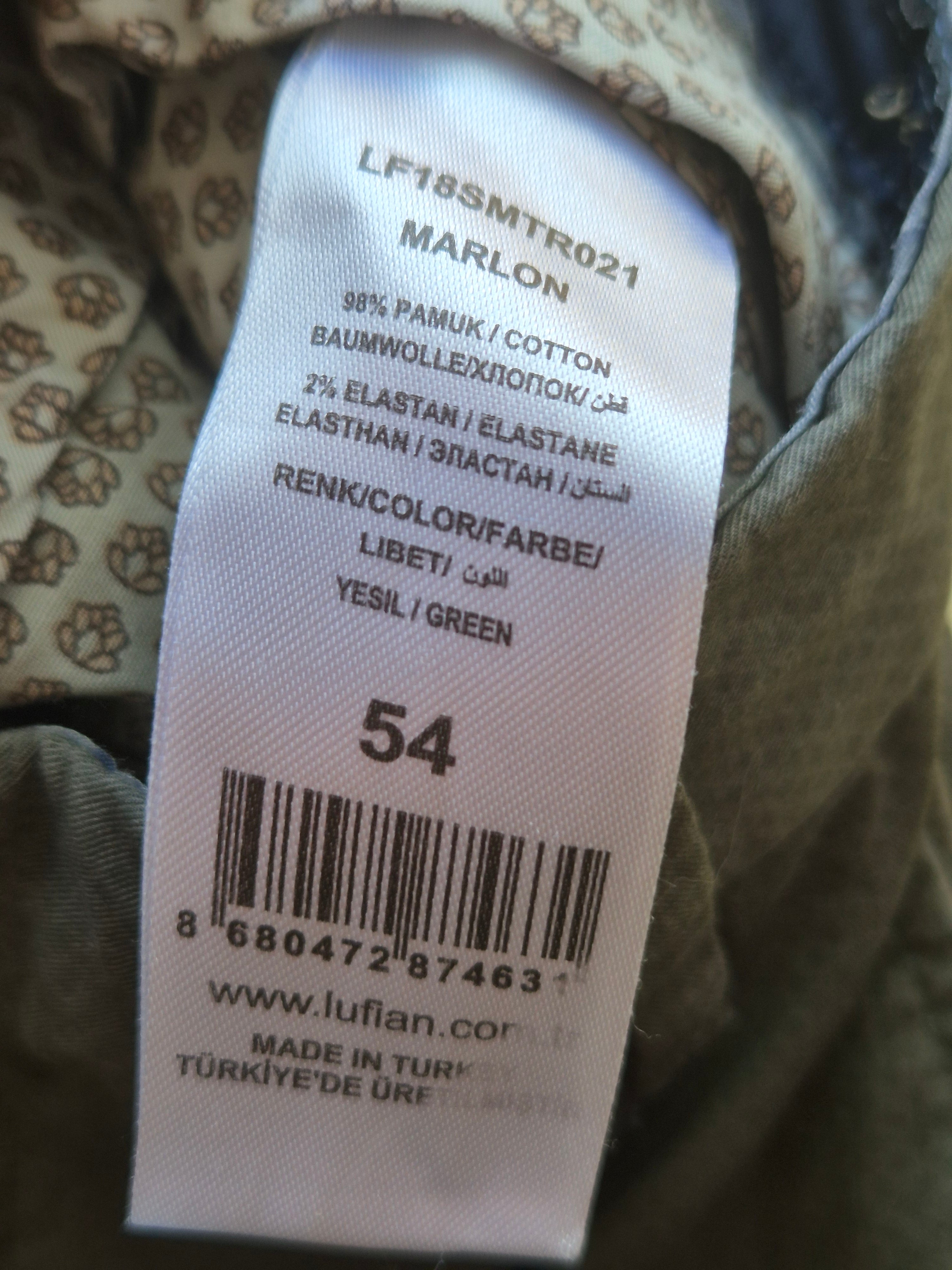Lufian Elegant Herren Chino Dunkelgrau Gr. 54 Zustand Gut
