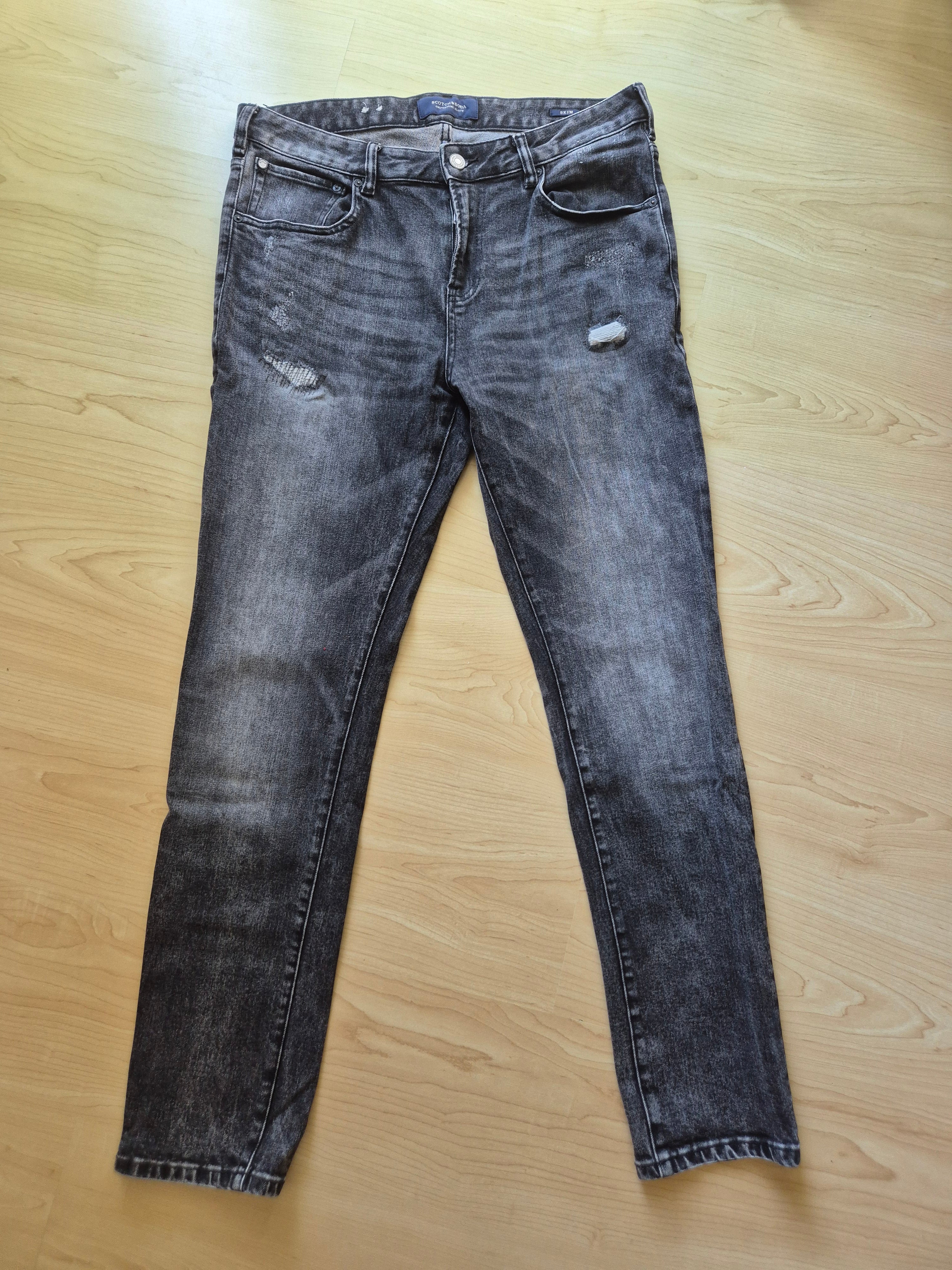 Scotch & Soda Ralston Jeans W34/L32 Grau Distressed Wie Neu