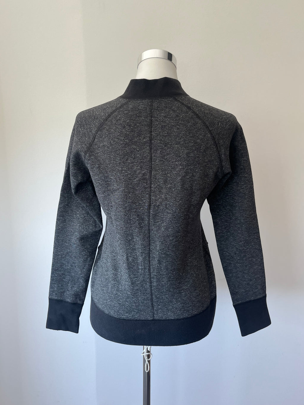 Adidas Performance Full-Zip Jacket, Medium, Heathered Black, Very Good Condition