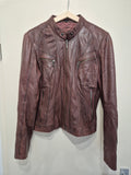Saki Collection Medina Lederjacke Braun Größe 36, gebraucht