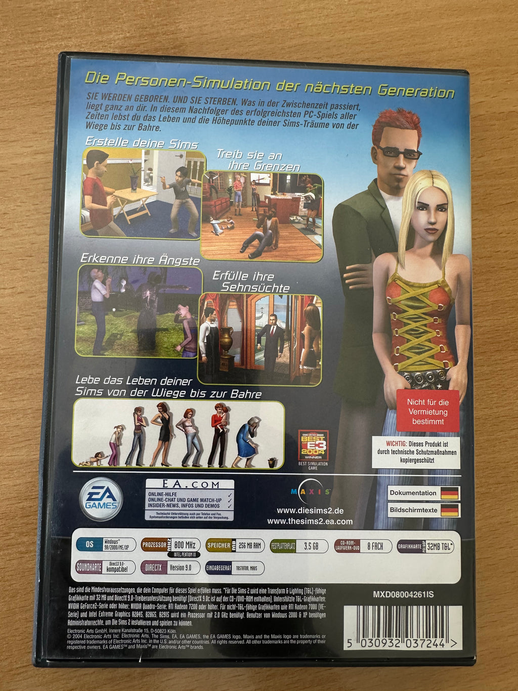 Die Sims 2 (PC, Deutsch) – Komplett 4-CD-Set + Handbuch, guter Zustand