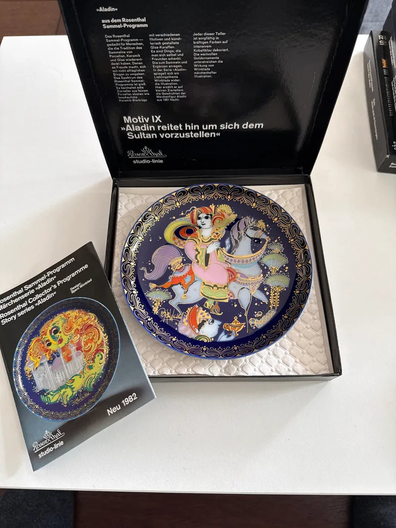 Rosenthal Aladdin Collector Plate Motif IX Bjørn Wiinblad Boxed Very Good