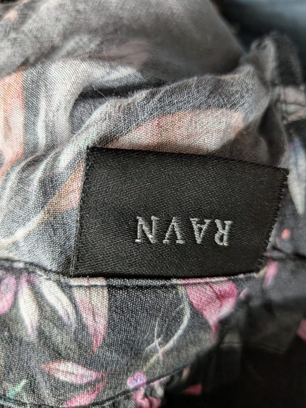 Ravn Copenhagen floral midi dress, size M, black multicolor, good condition