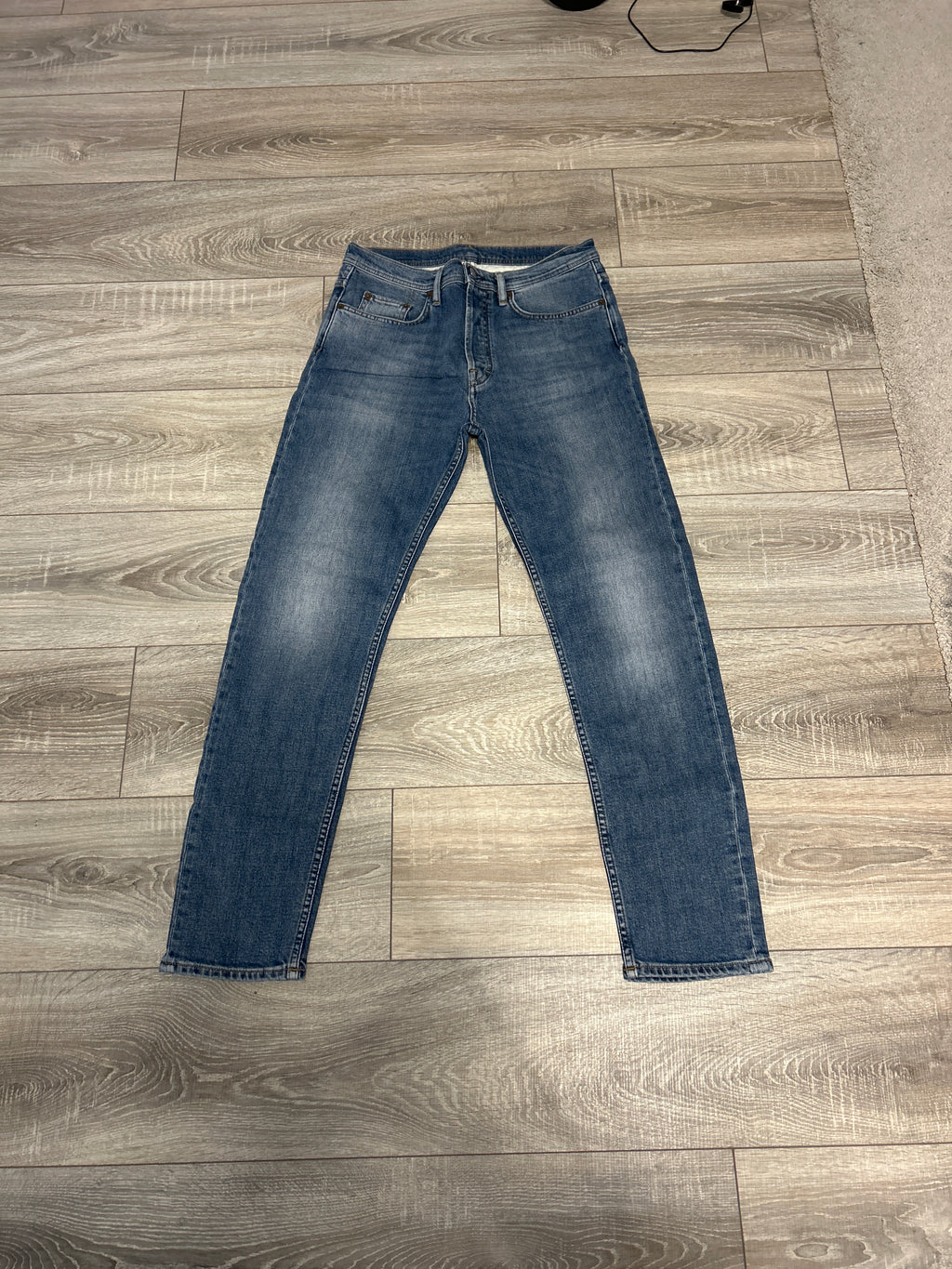 Acne Studios River Mid Blue Jeans W30 L34 – Sehr guter Zustand, Made in Italy