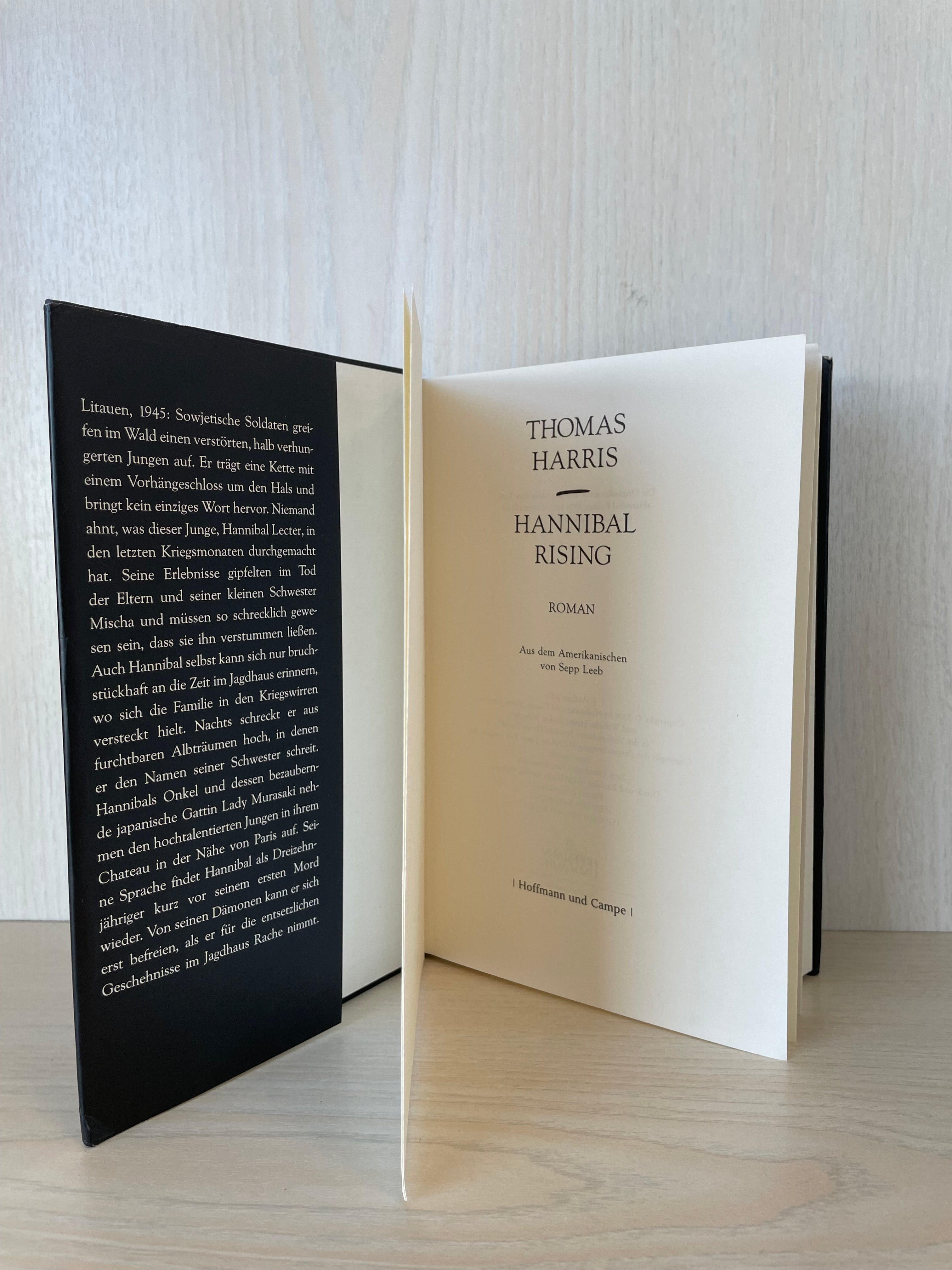 Thomas Harris Hannibal Rising Hardcover Deutsch Sehr Gut