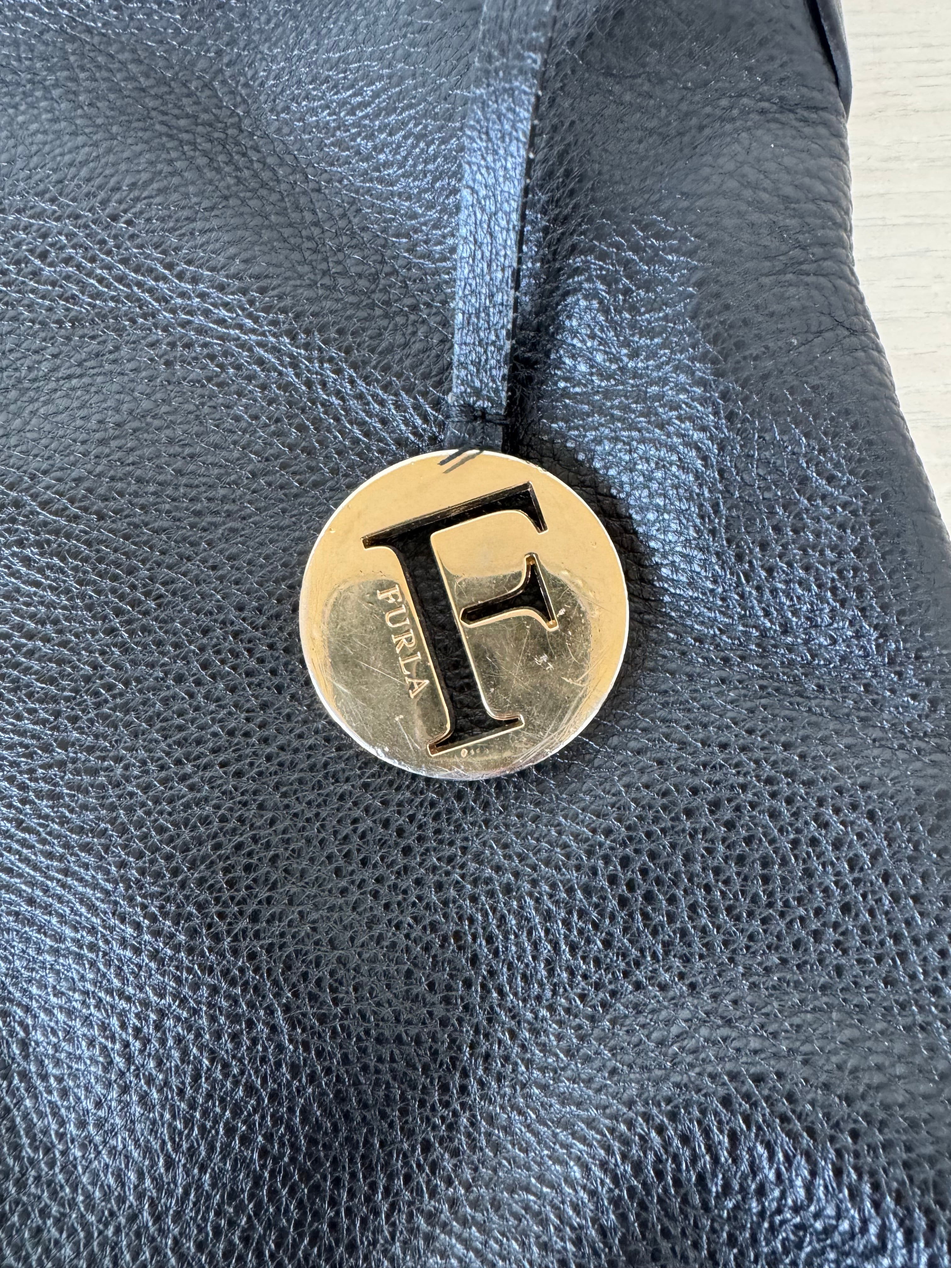 Furla Raffaella Leder Hobo Bag – Schwarz, Medium, sehr guter Zustand