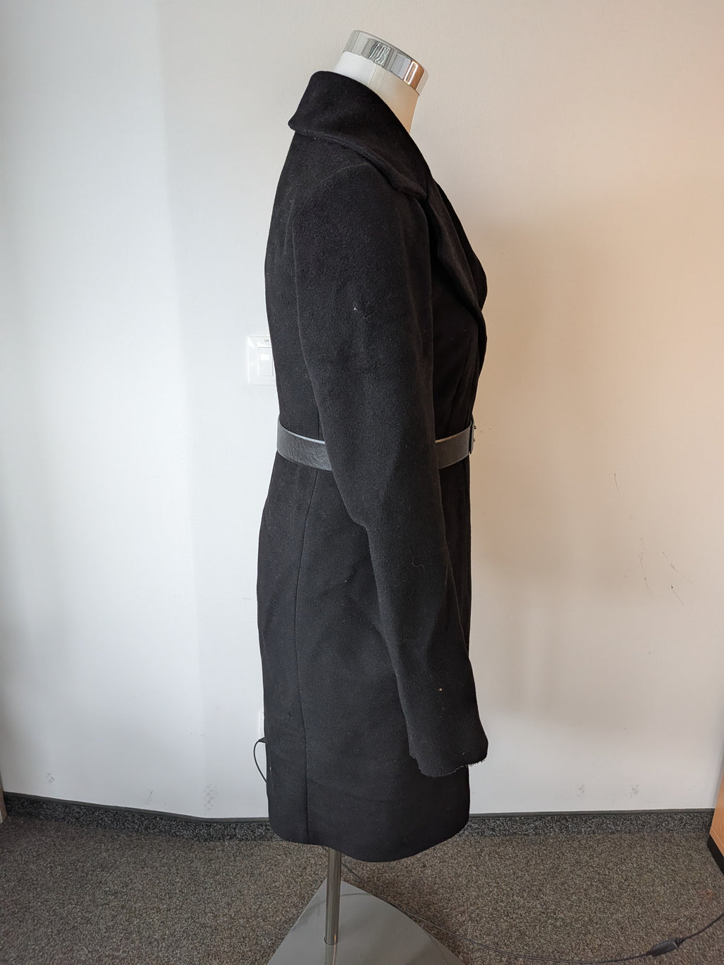 Weekend Max Mara Wollmantel, Schwarz, EU 36 – Gürtel inkl., Guter Zustand