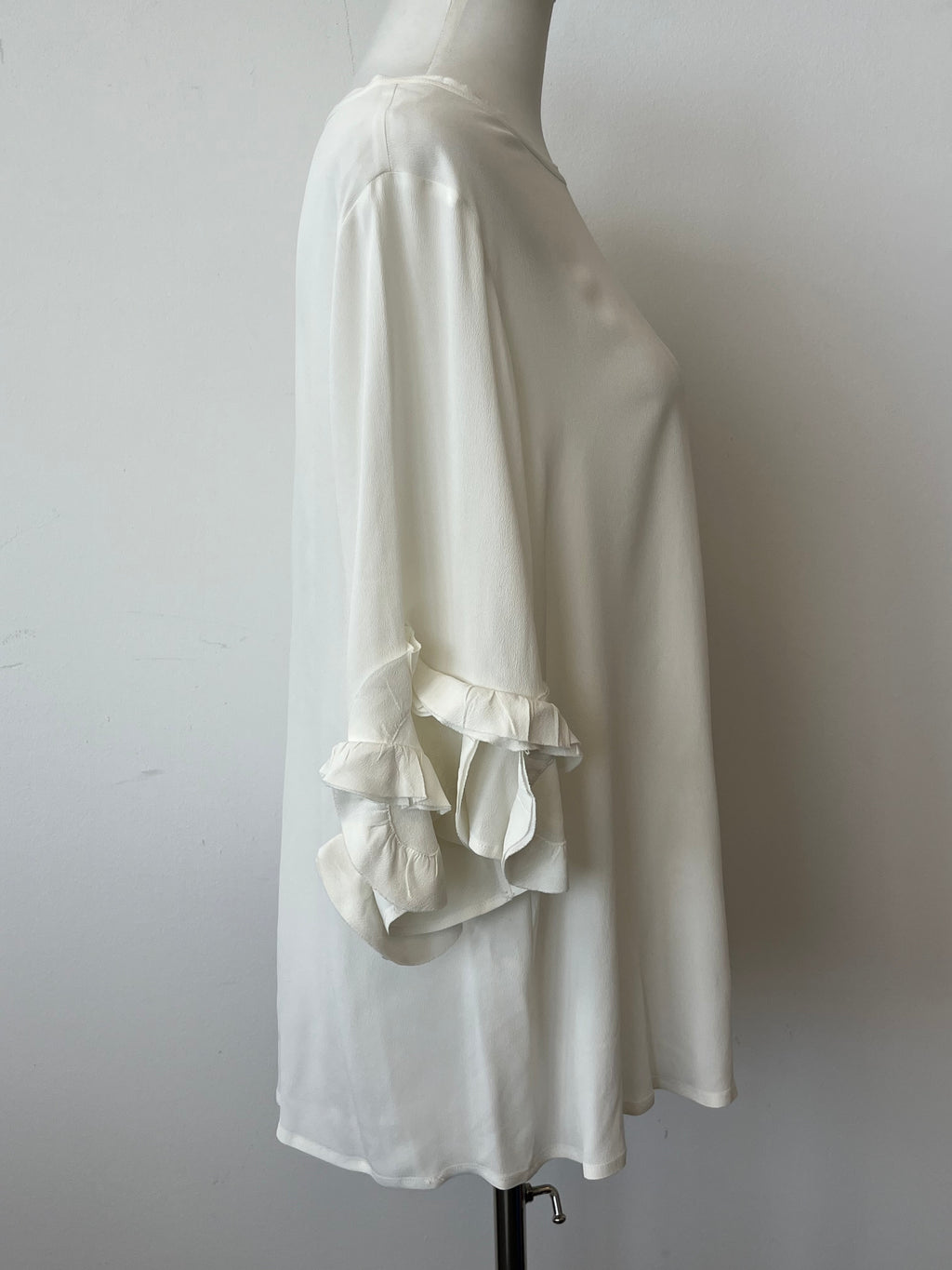 0039 ITALY Oversize Tunika/Bluse – Weiß, XL (EU 46, UK 18), Sehr gut
