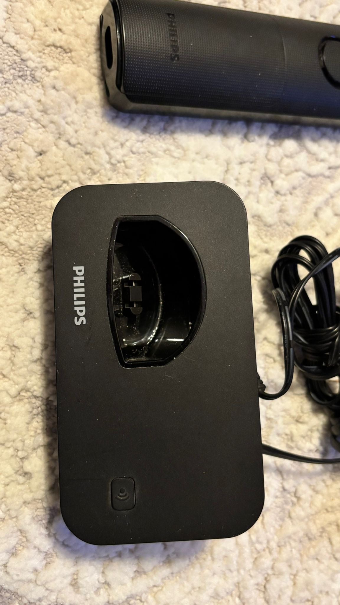 Philips D150 DECT Telefon Schwarz mit Basis & Netzteil – sehr guter Zustand
