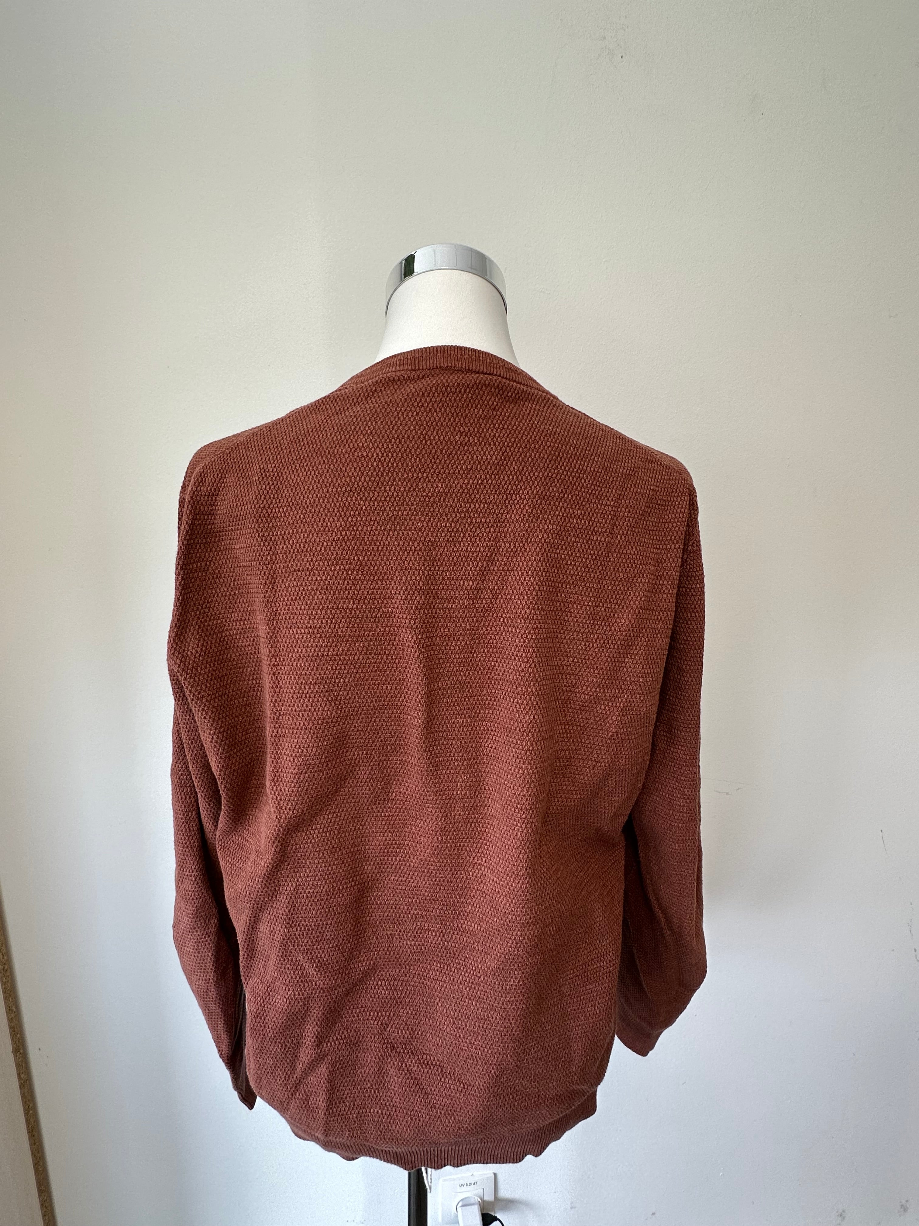 PROFUOMO „Sky Blue“ Herren Leinenpullover, Größe L, Braun, Guter Zustand