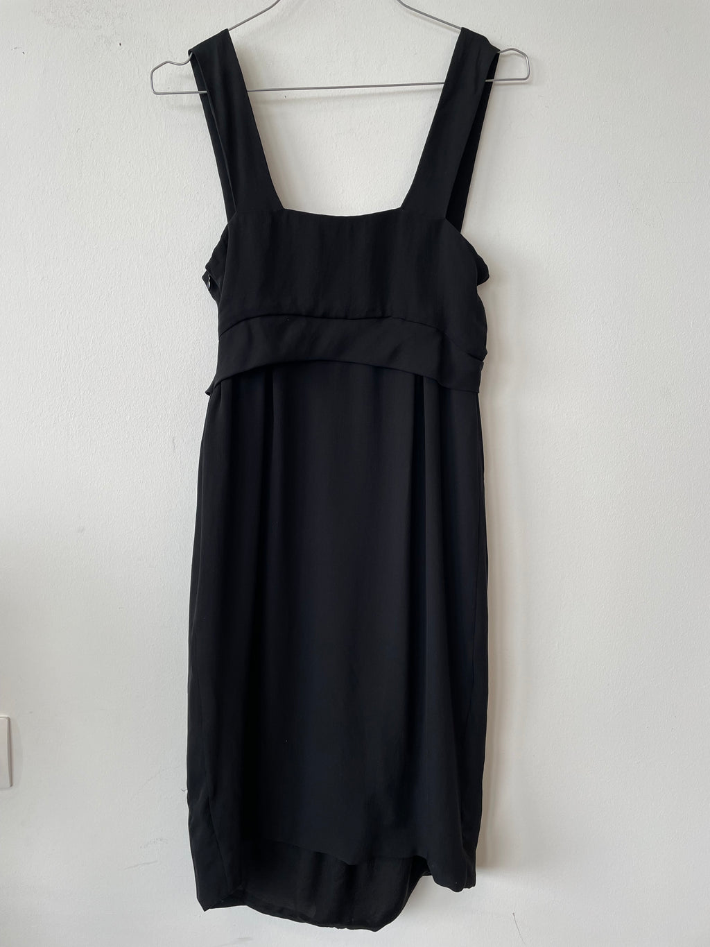 Stella McCartney Bow Kleid Schwarz Seide – Gr. M/IT 42 – Sehr guter Zustand