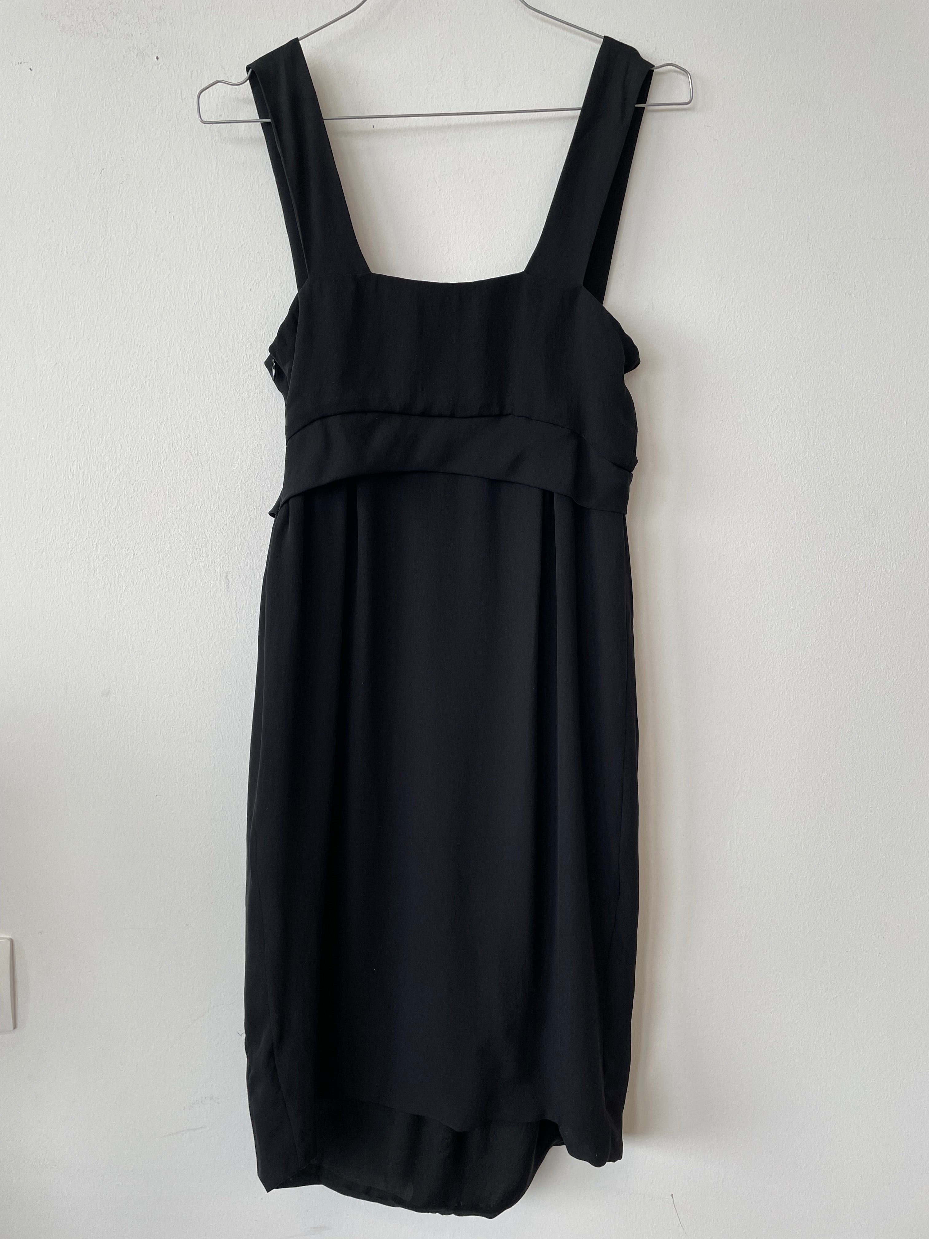 Stella McCartney Bow Kleid Schwarz Seide – Gr. M/IT 42 – Sehr guter Zustand