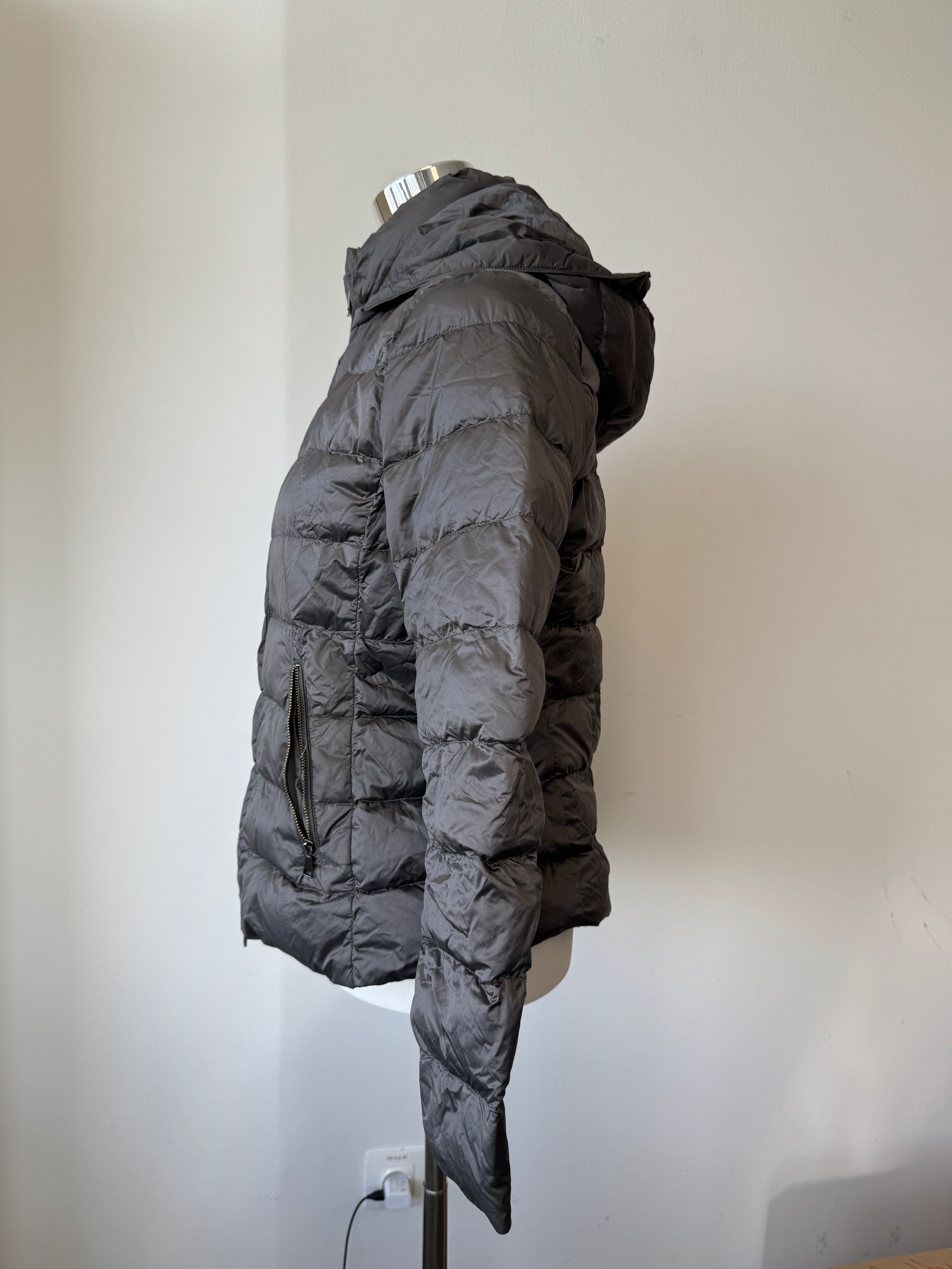 Massimo Dutti Feather-Down Jacket | Size L | Gray | Good Condition