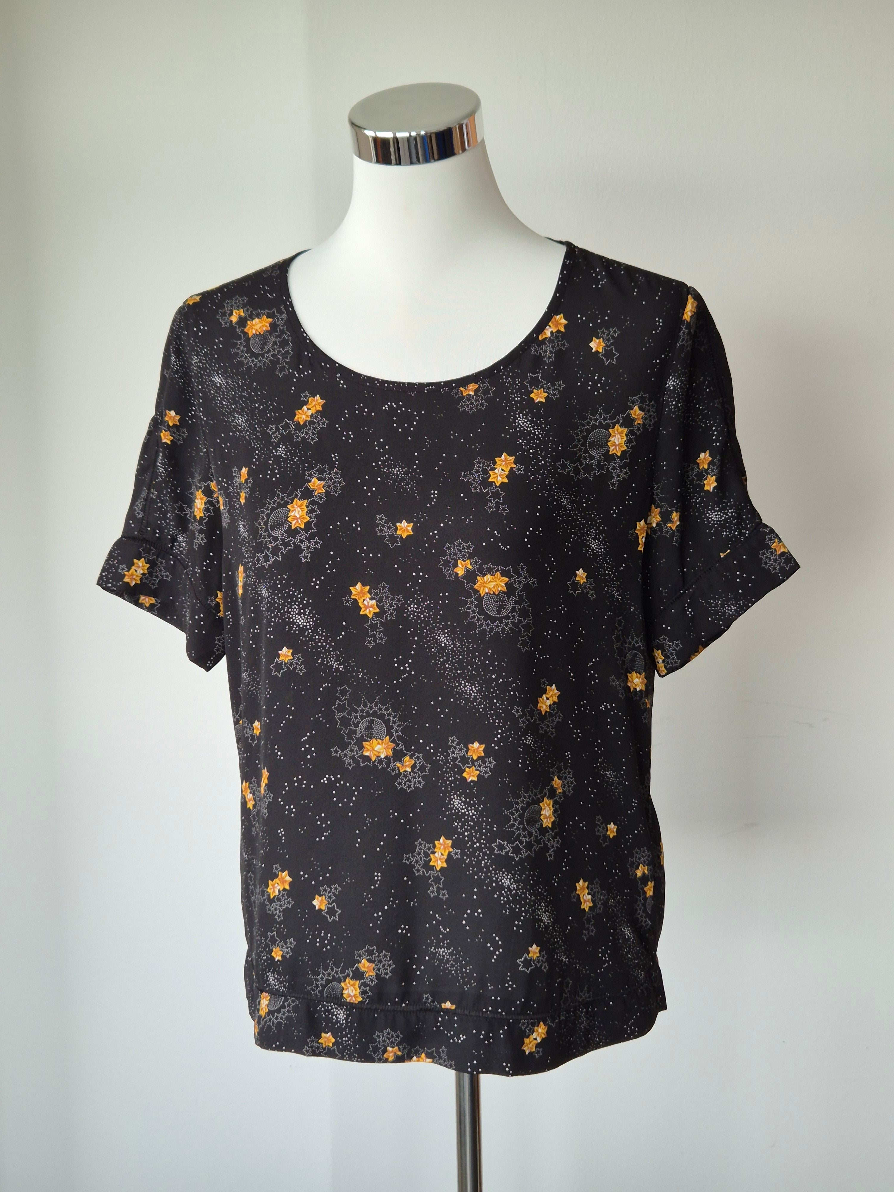 Scotch & Soda Bluse Starry Night S Blau Goldene Sterne Sehr Gut