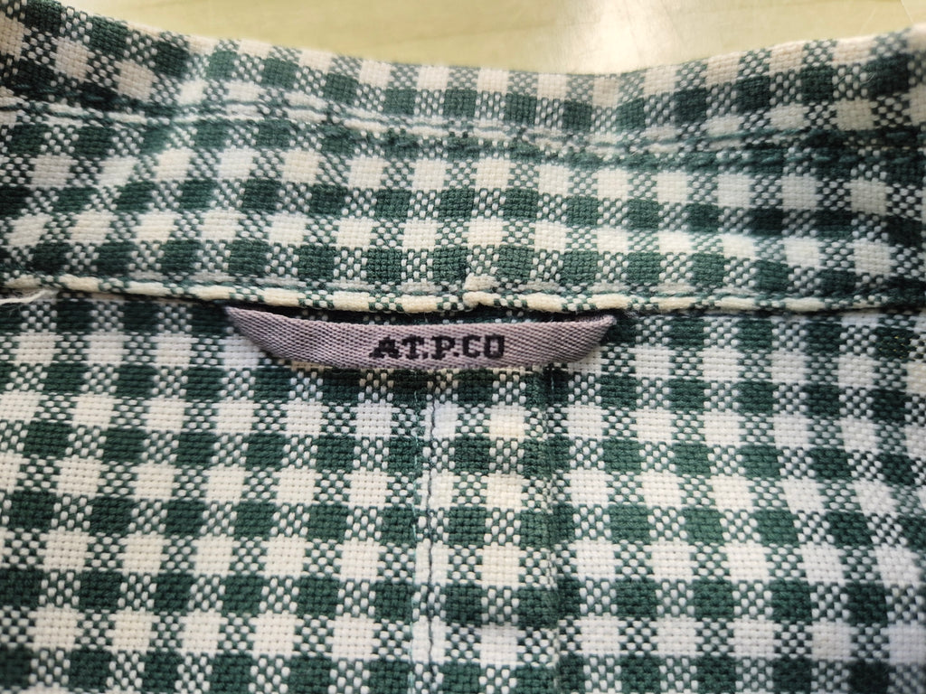 AT.P.CO Men’s Gingham Blazer Green/White EU 50 (L) Cotton-Blend Used