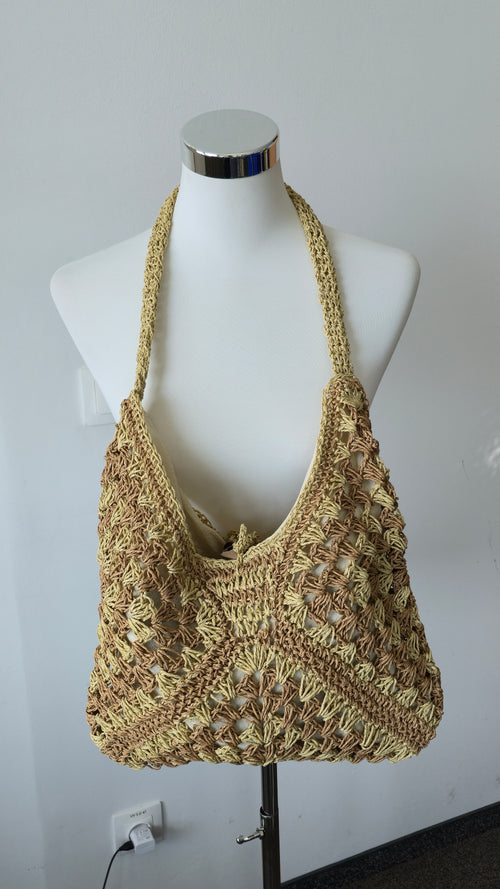 Becksöndergaard Strohhobo Bag – Boho, Natur, Medium, sehr guter Zustand