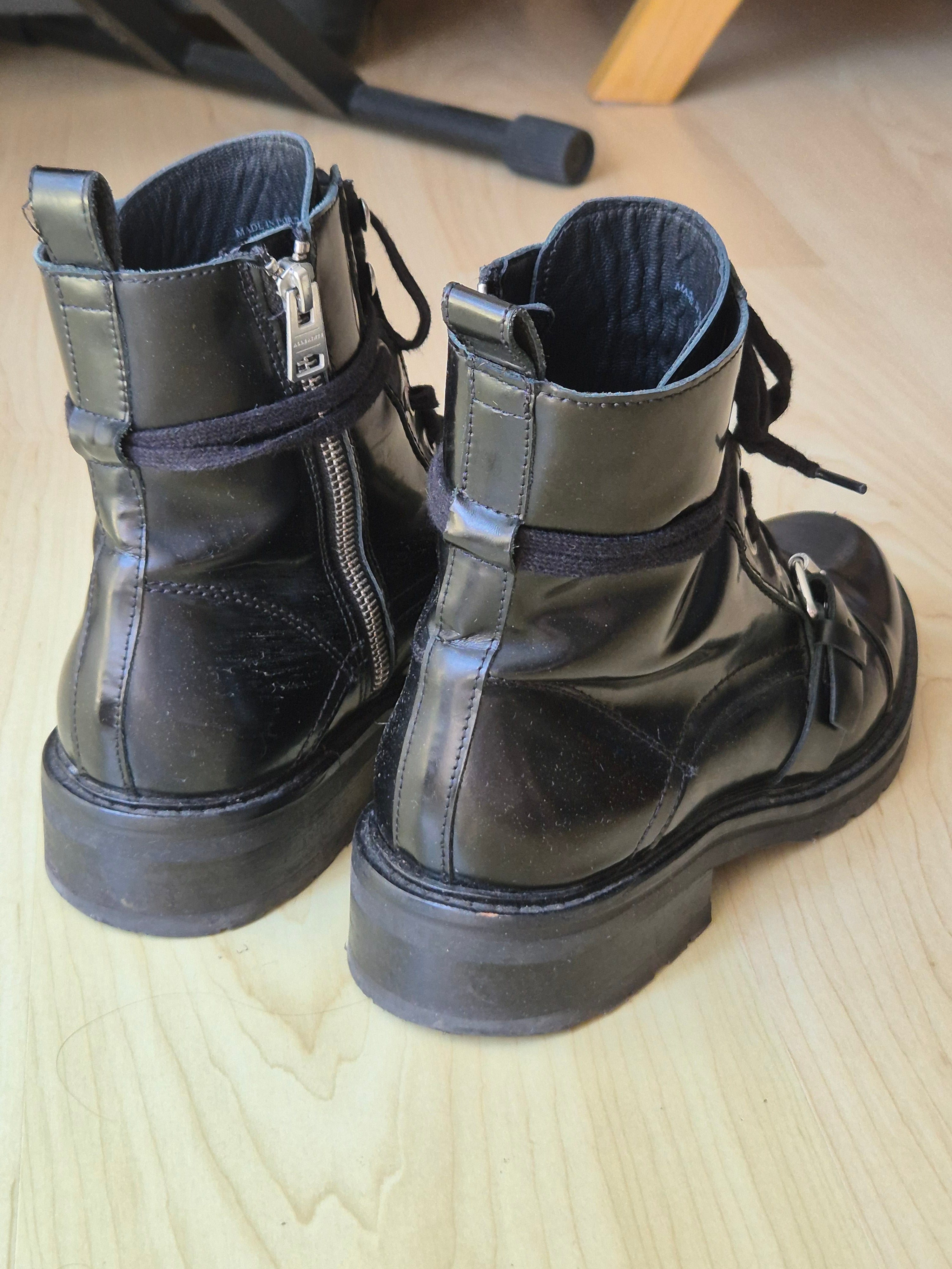 AllSaints Donita Leder Combat Boots | EU 39 | Schwarz | Sehr guter Zustand