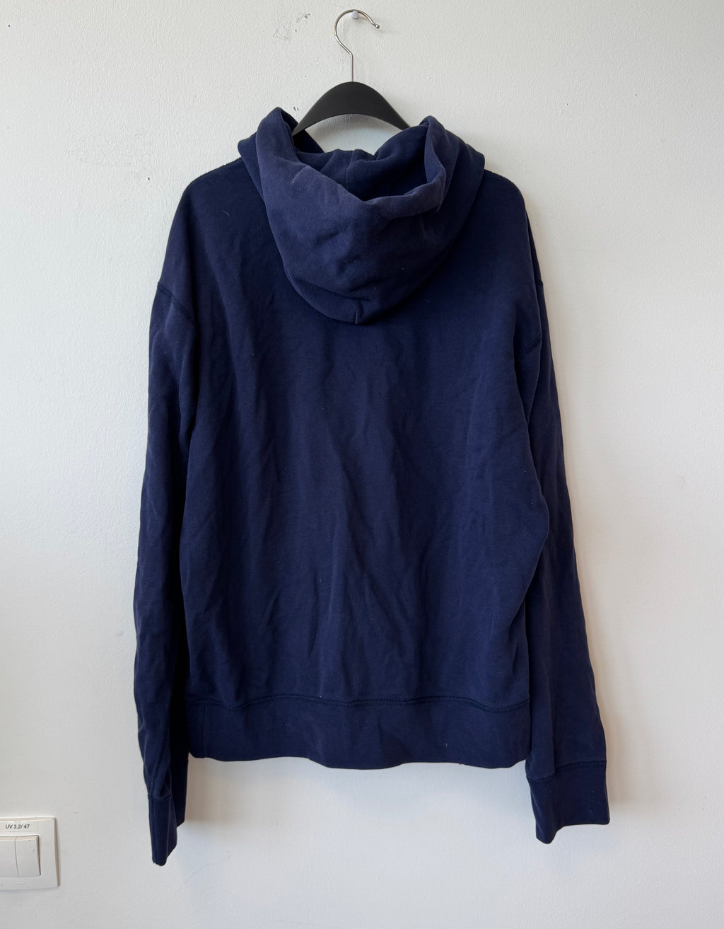 Polo Ralph Lauren Performance Hoodie Navy Blue Green Logo Size M Good Condition