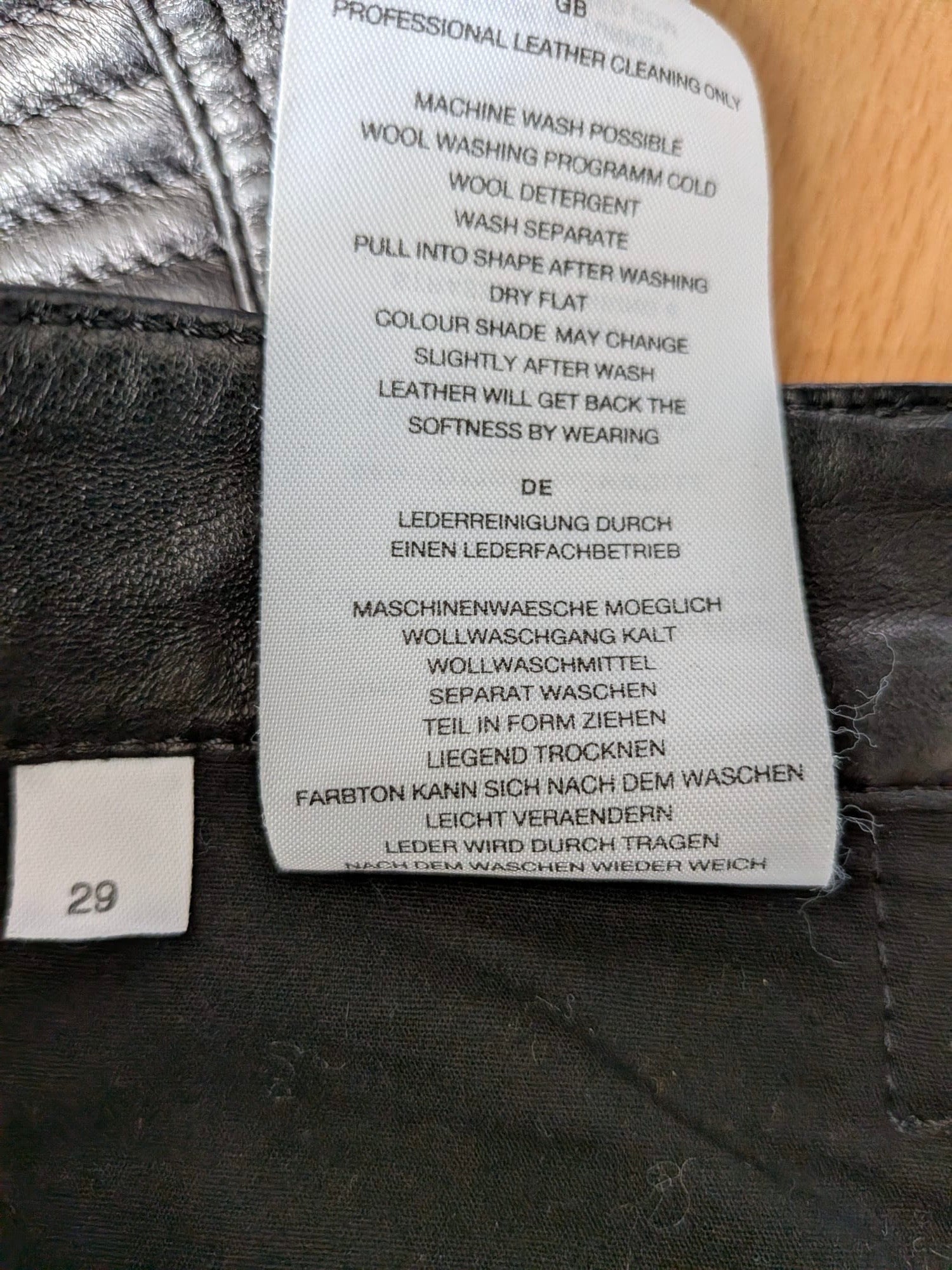 CLOSED Lamb Leather Biker Pants Black Size 29 – Very Good Condition