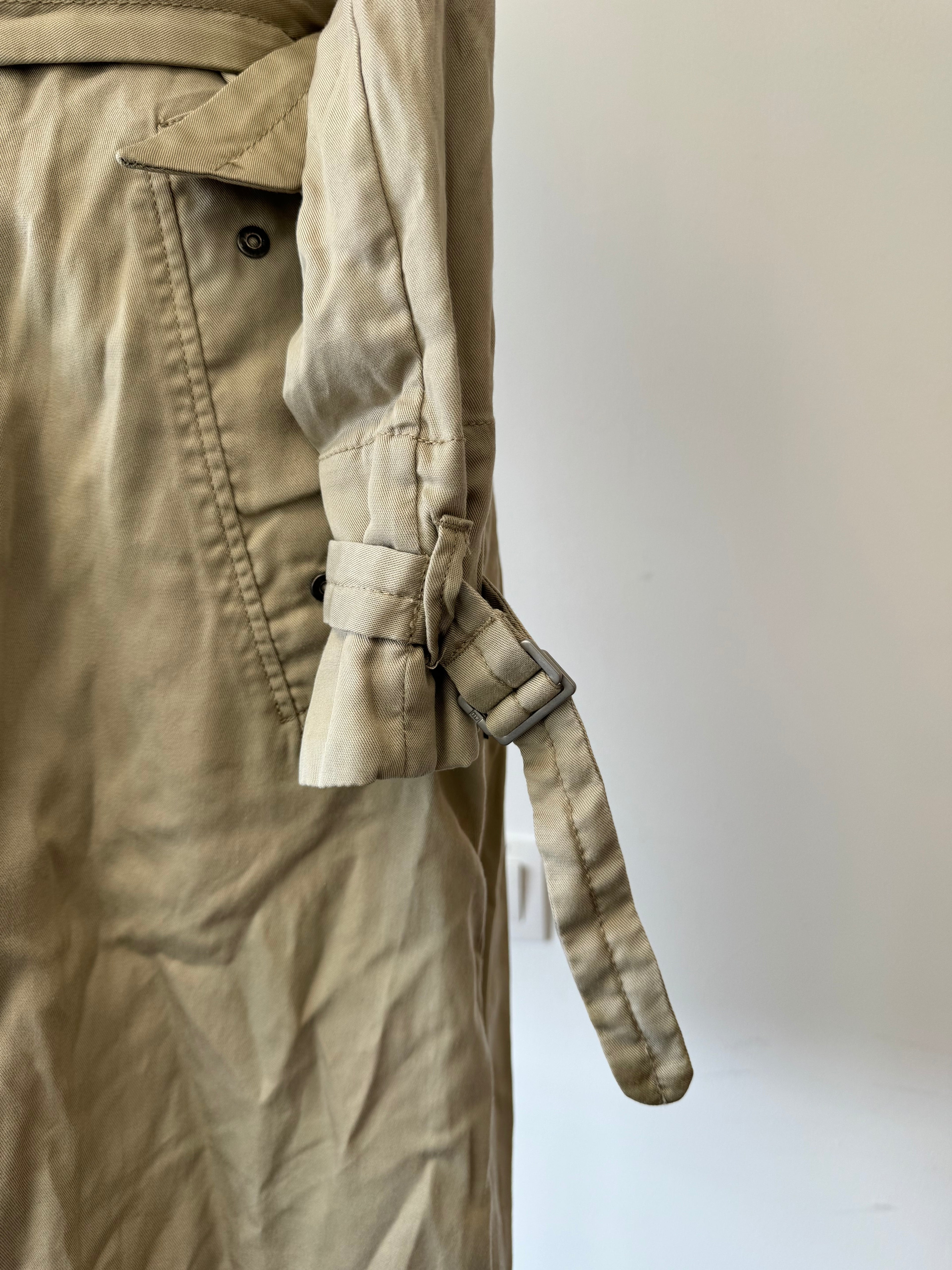 G-Star RAW Minor Loose Trench Coat, Lyocell, Light Beige, Size M, Like New
