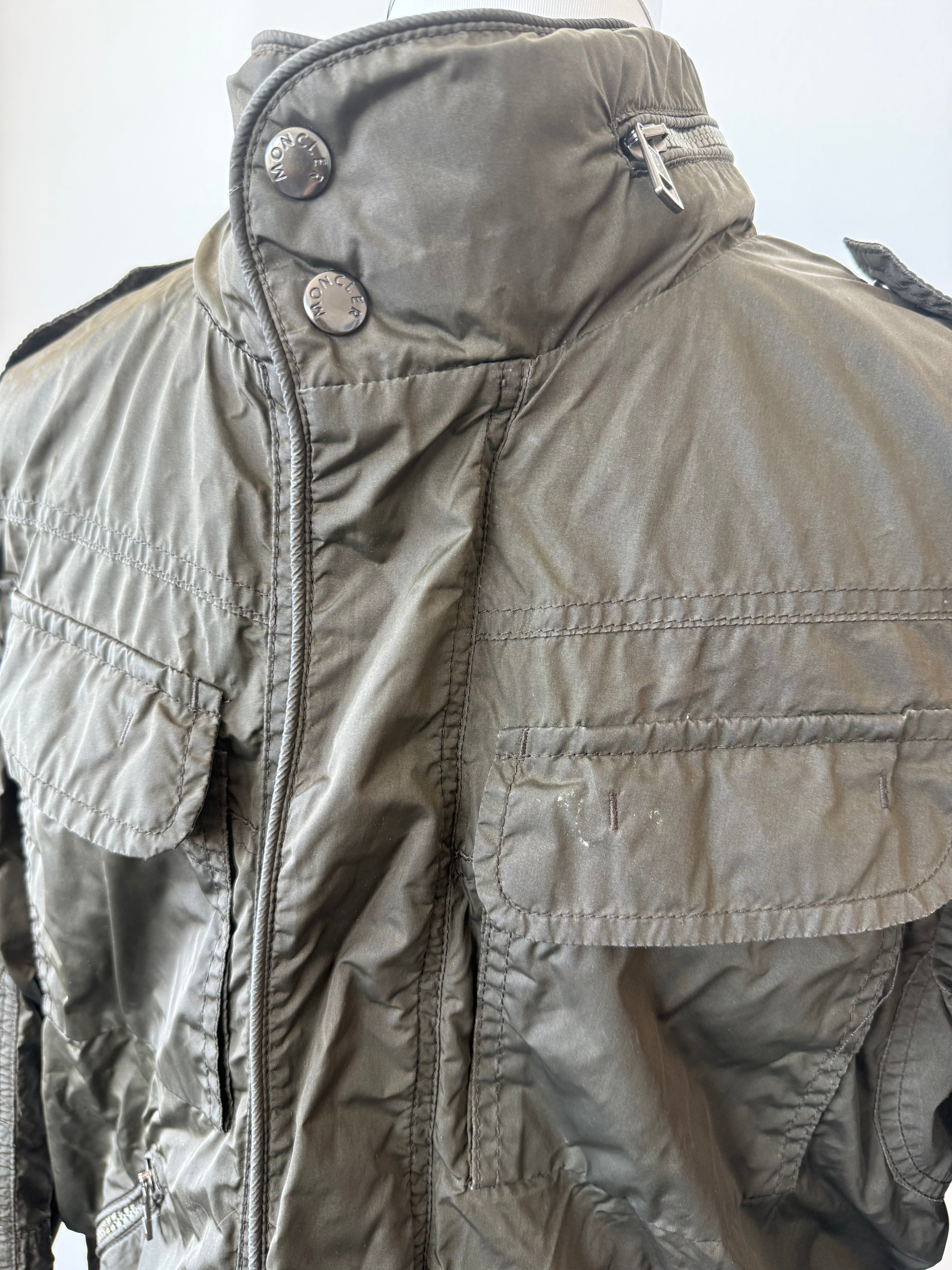 Moncler Lefort Utility Jacket, Military Green, Size 4 (L-XL), Good Condition
