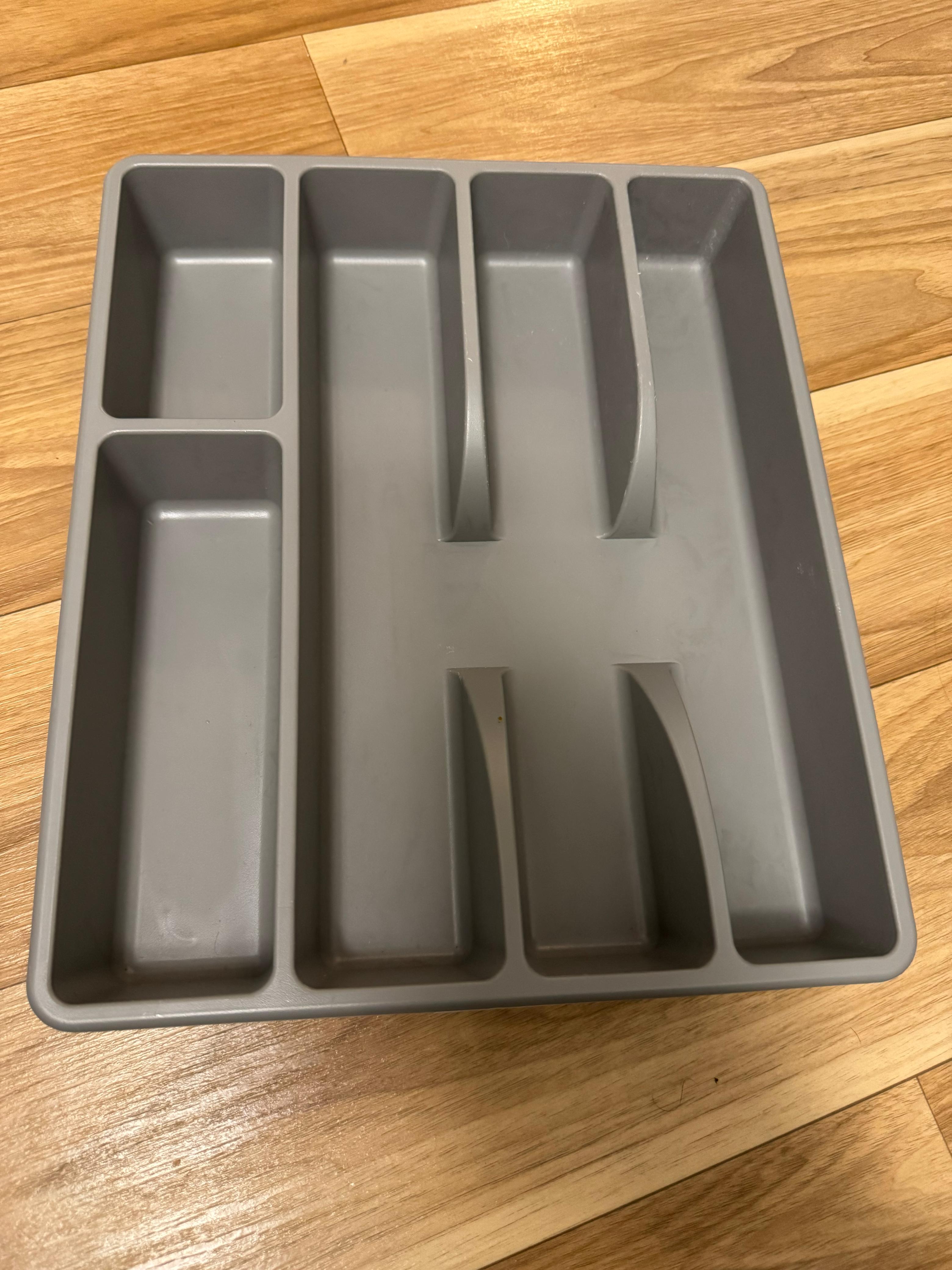 IKEA SMÄCKER Cutlery Tray – Plastic, Gray, 31×50 cm, Very Good Condition