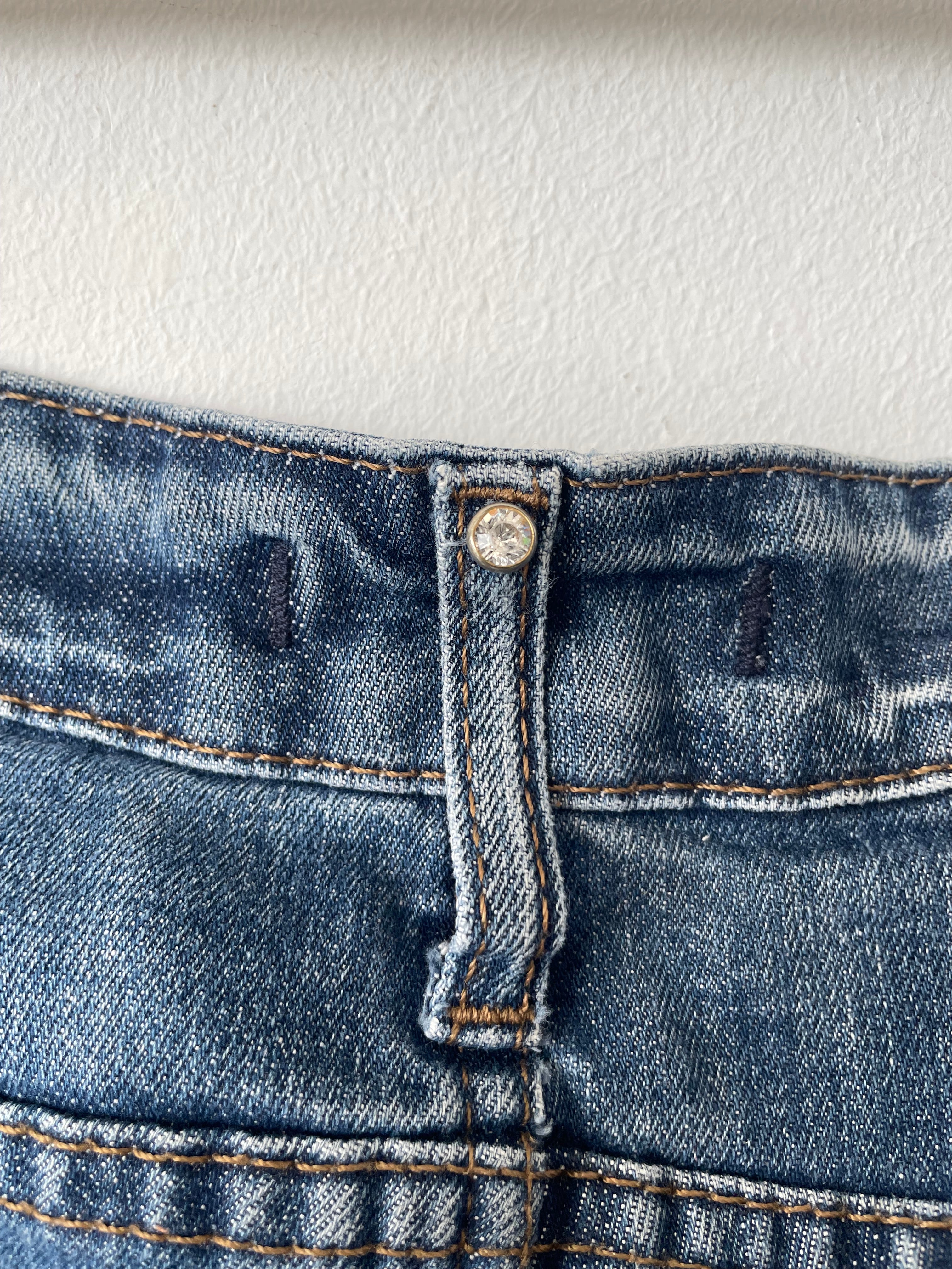 Liu Jo W13106 D3019 Damen Denim Shorts Gr. 29 Blau Baumwolle Zustand Gut