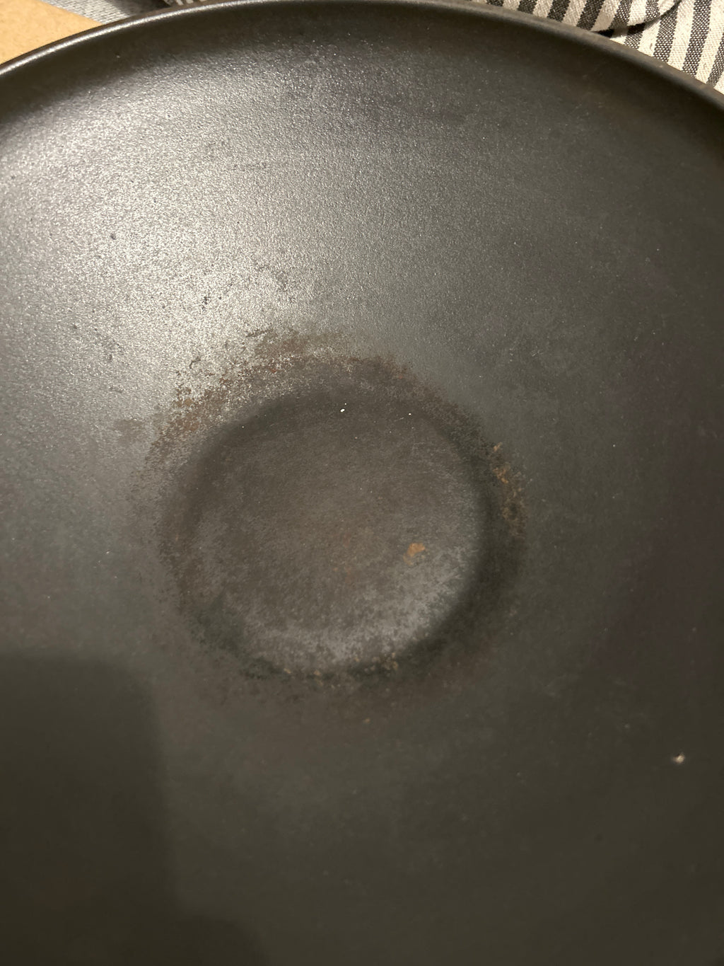 Schulte-Ufer Classic Cast Iron Wok 35cm Black with Glass Lid, Good Condition