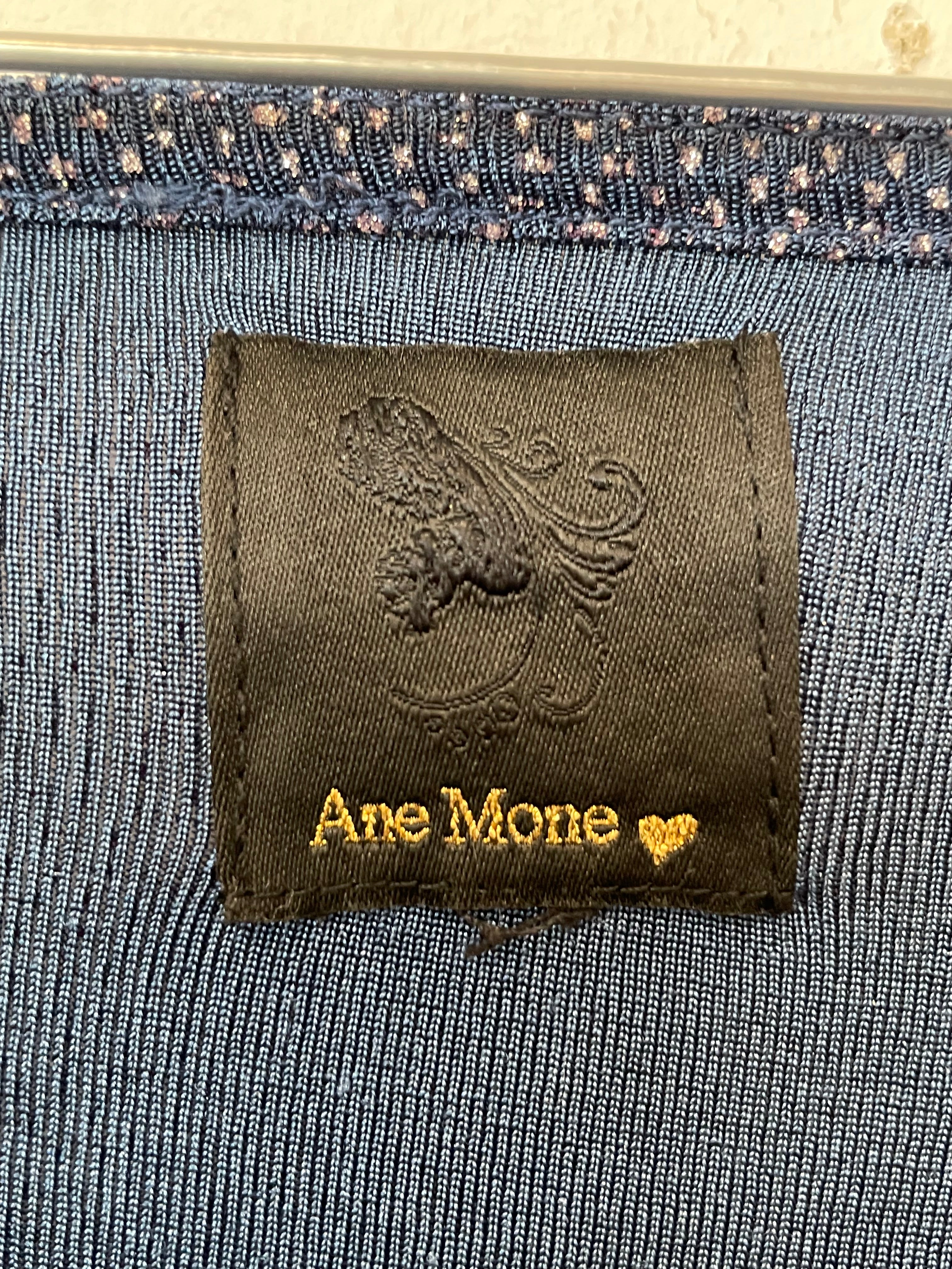 Ane Mone Kleid Navy Glitter, Größe M, Wie Neu
