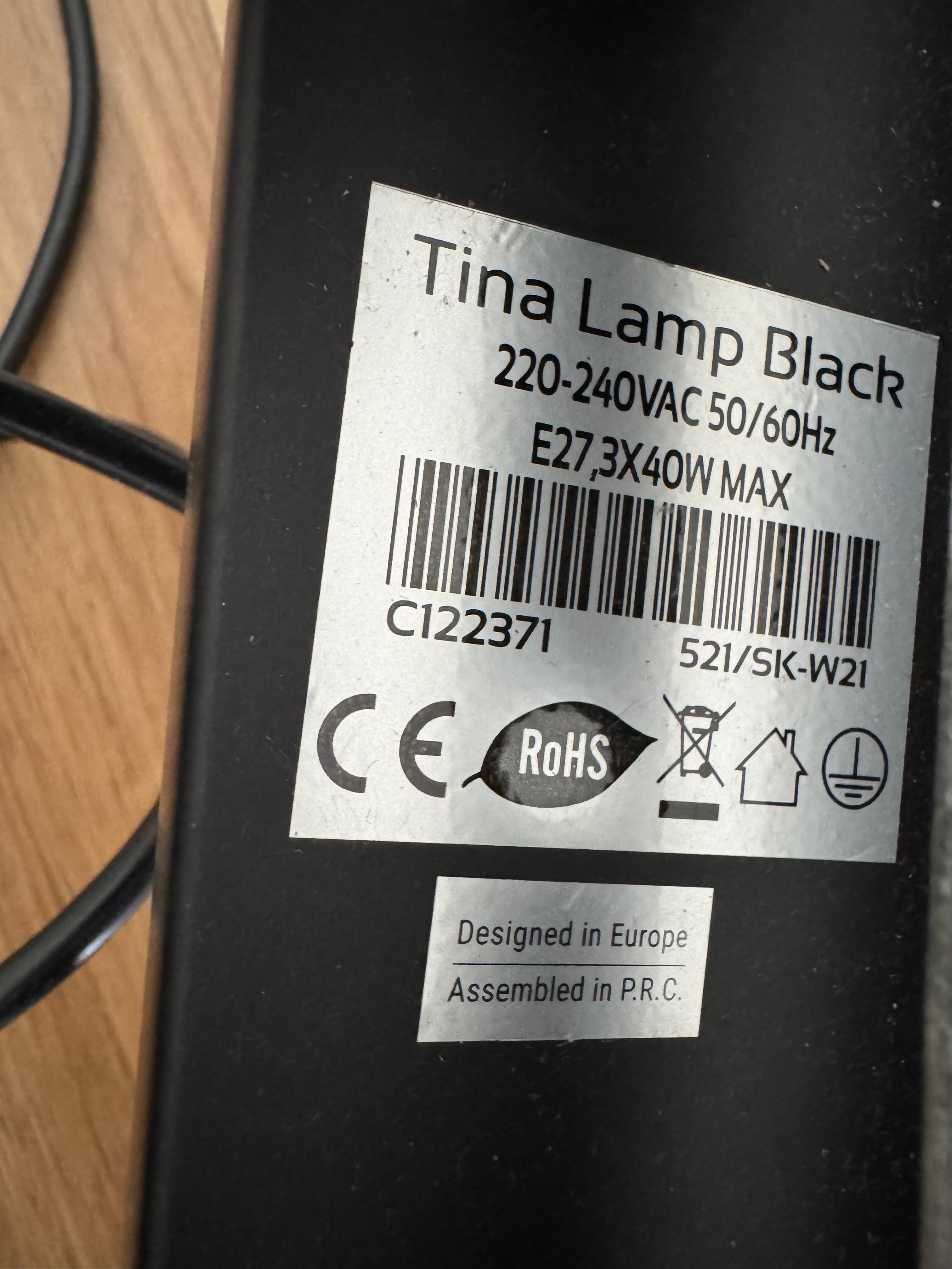 Sklum Tina Deckenlampe – Schwarz/Eiche, 60 cm, Sehr guter Zustand
