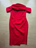 Miss Selfridge PETITE Off-Shoulder Kleid | Rot | EU 36 | Sehr gut