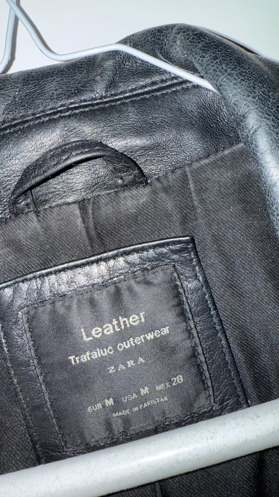 Zara Trafaluc Leder Bikerjacke M Schwarz Damen, guter Zustand